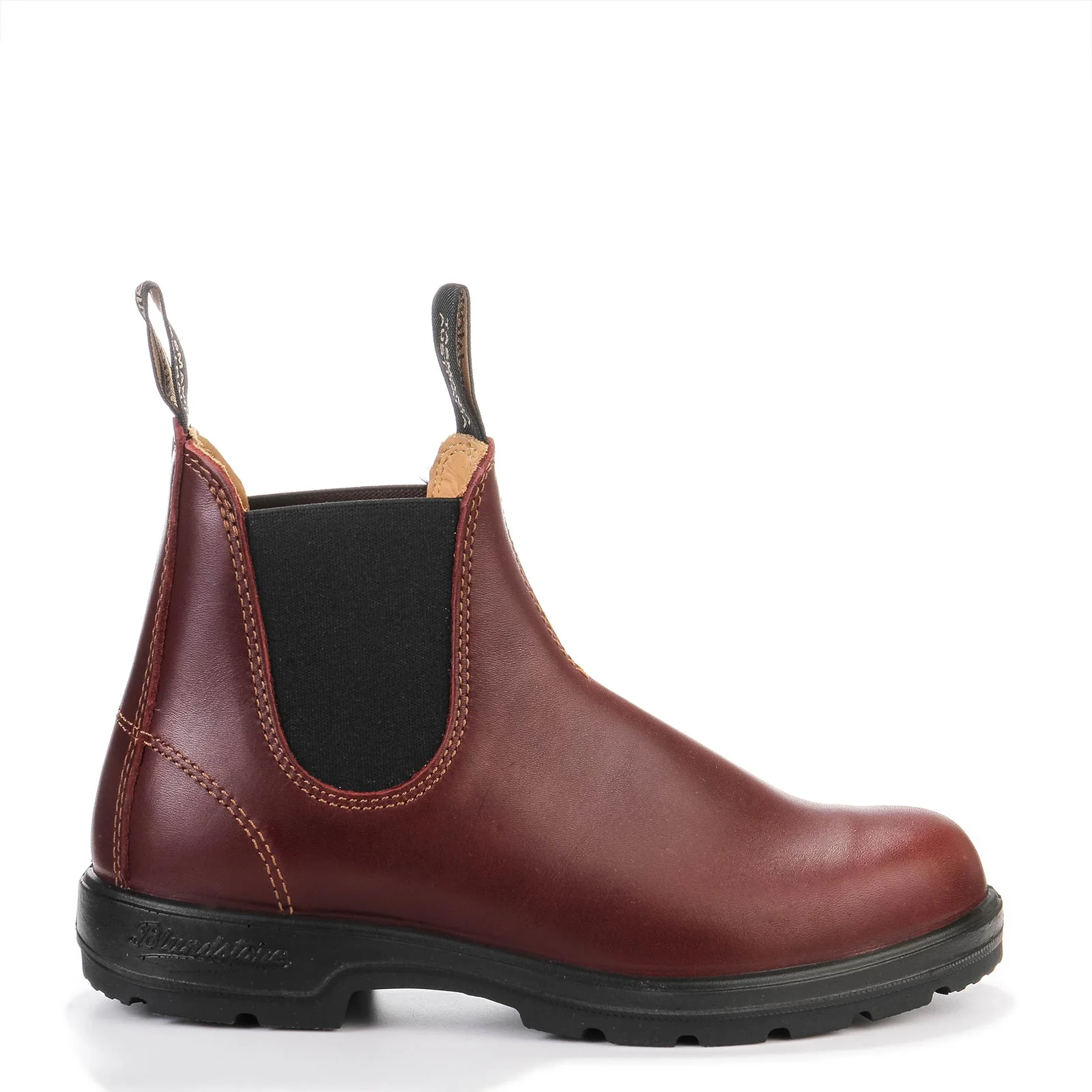 #1440 Elastic Sided Leather Boot Lined redwood