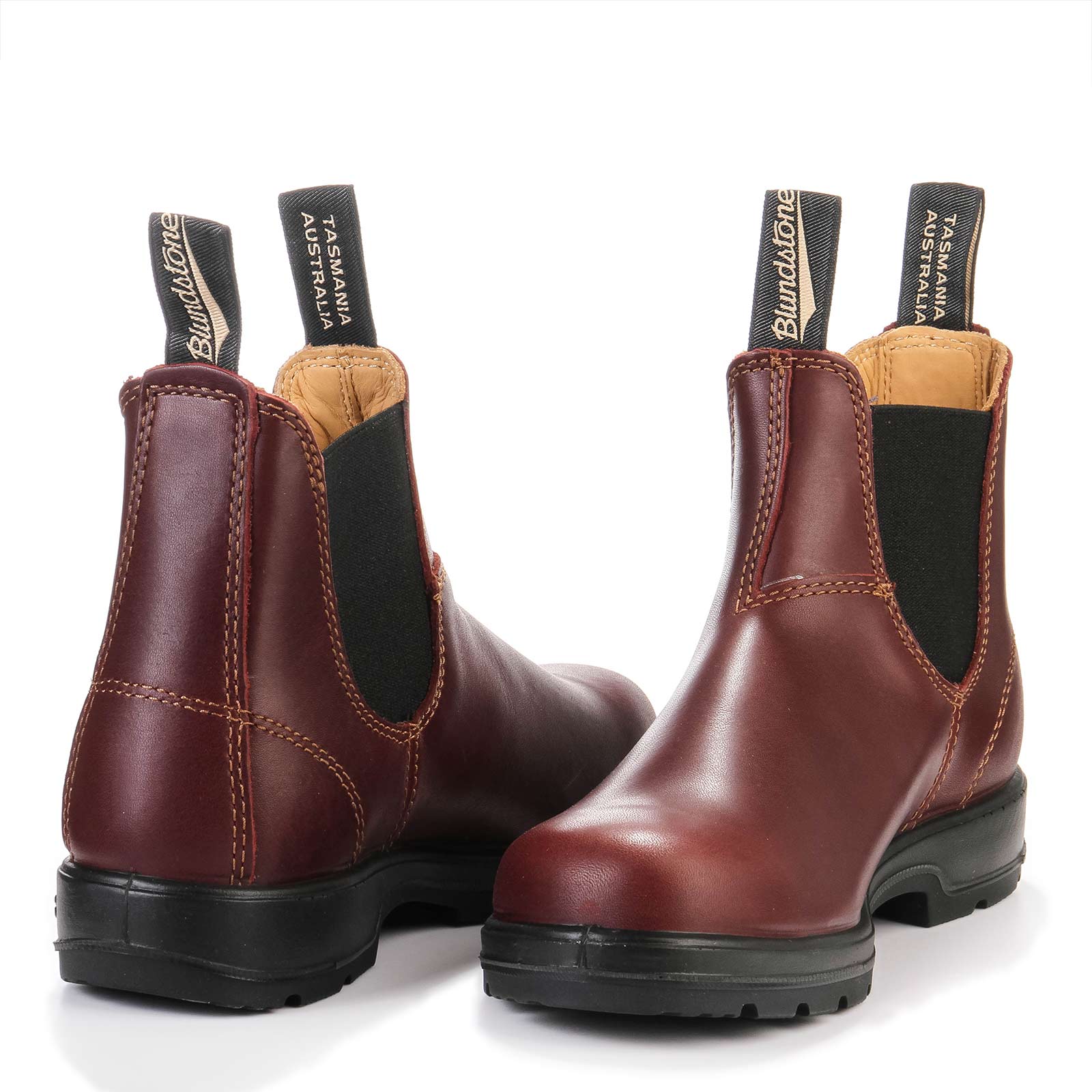 #1440 Elastic Sided Leather Boot Lined redwood - Image 3