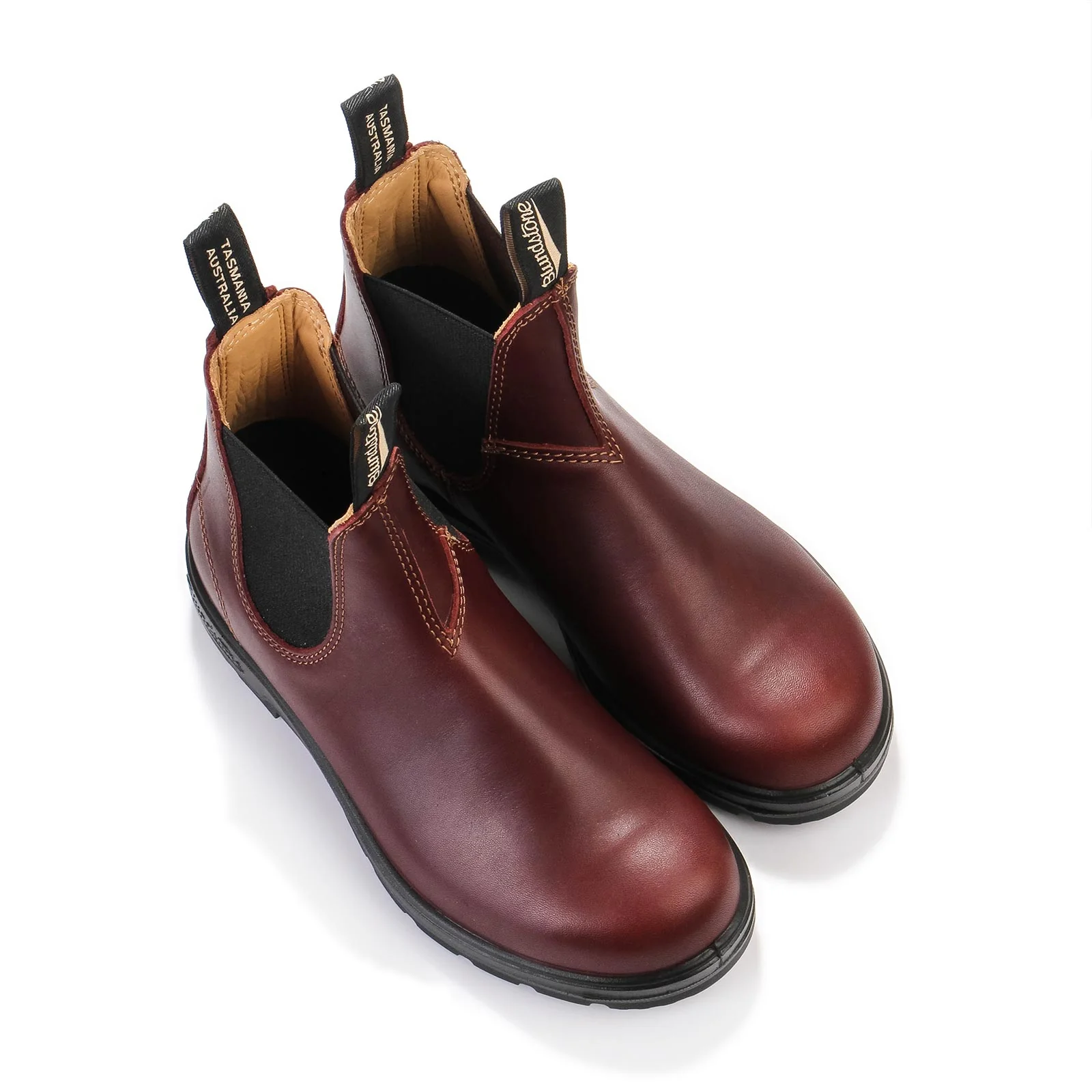 #1440 Elastic Sided Leather Boot Lined redwood - Image 4