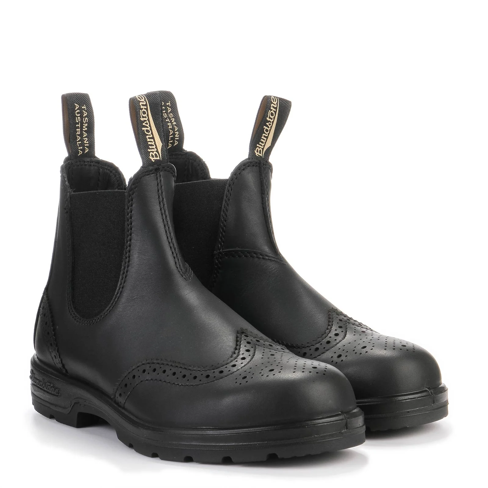 #2443 Brogue Leather Boot black - Image 2