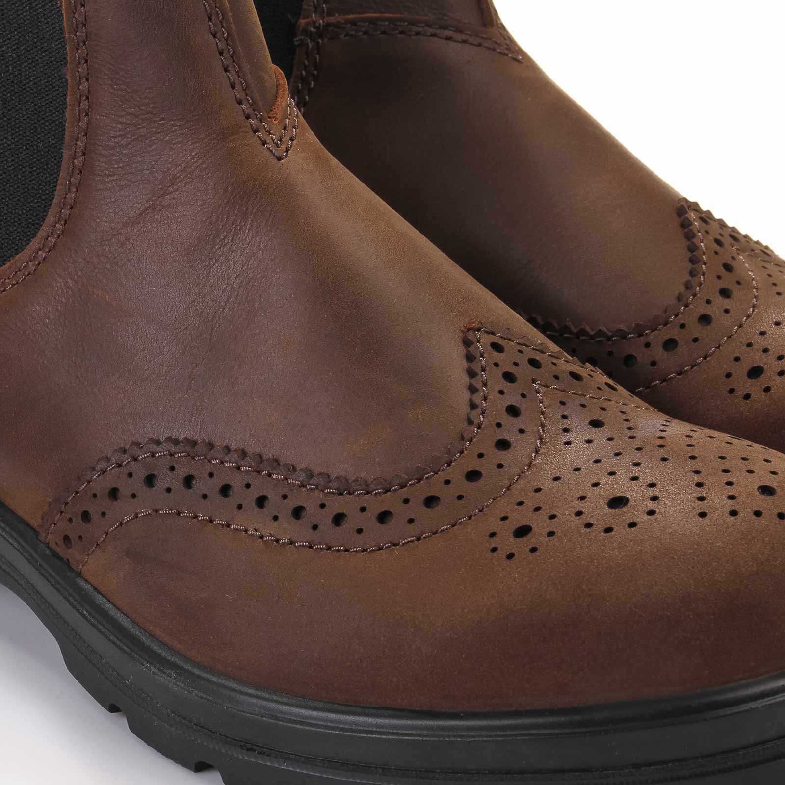 2444 Brogue Leather Boot antique brown - Image 5