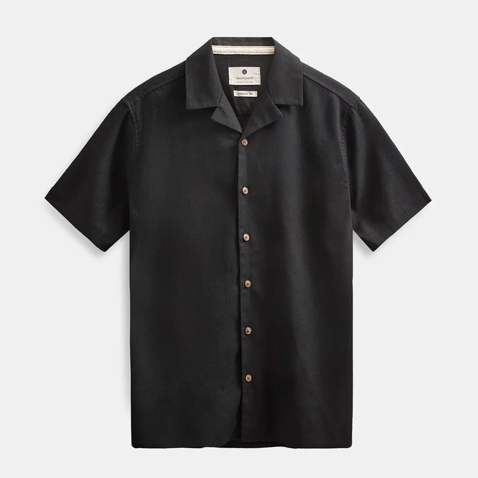 Akleo Cot/Linen/Vis S/S Shirt caviar - Image 3