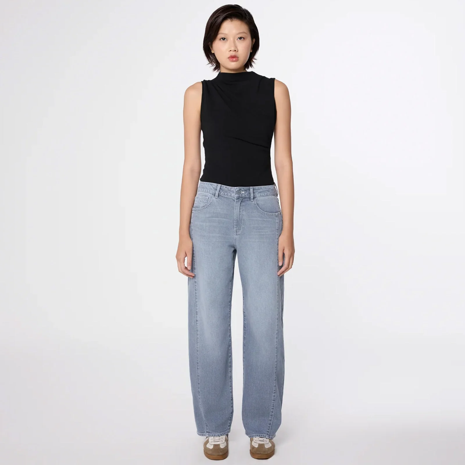 Ash Barrel Leg Jeans slate grey