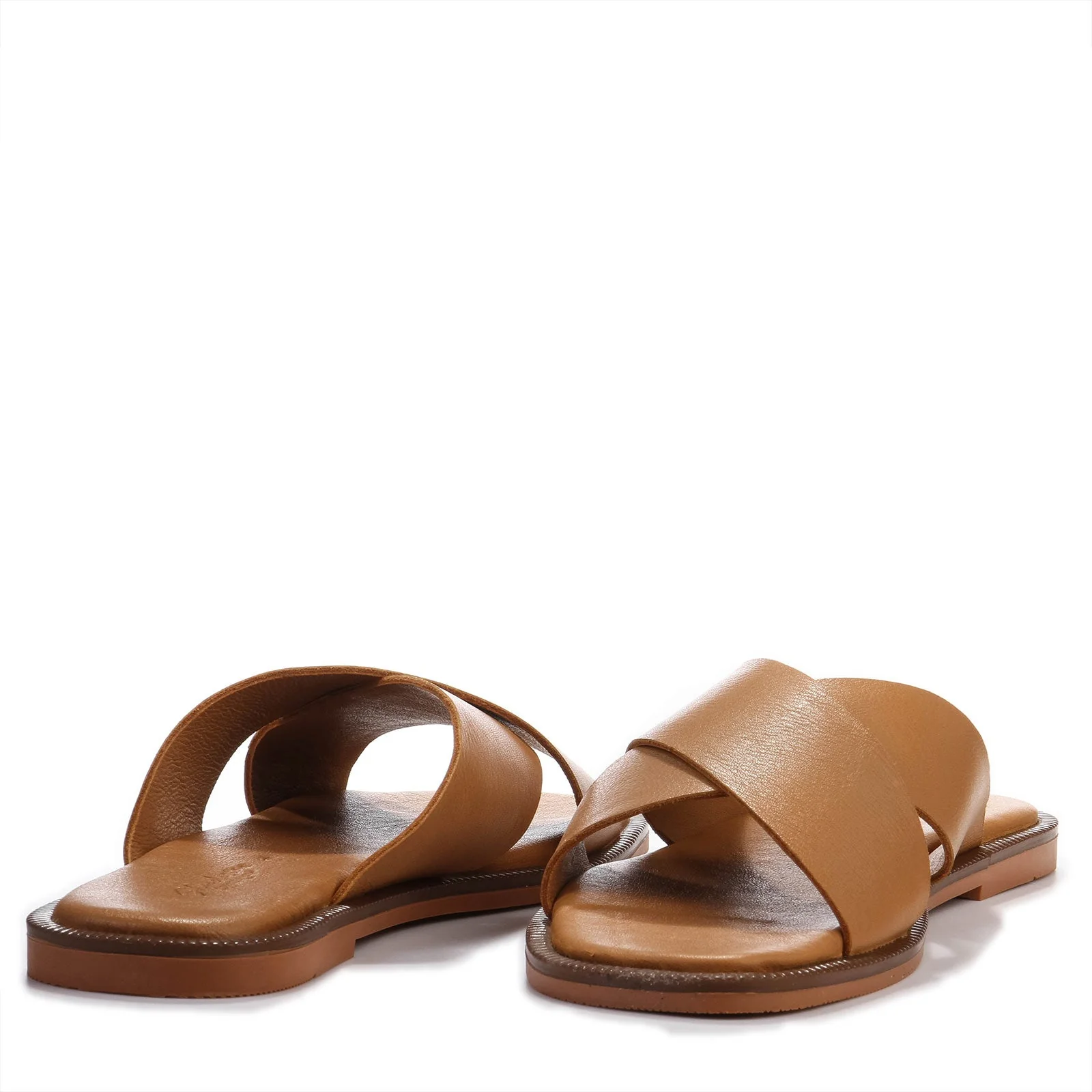 Bionn Leather Sliders cognac - Image 3