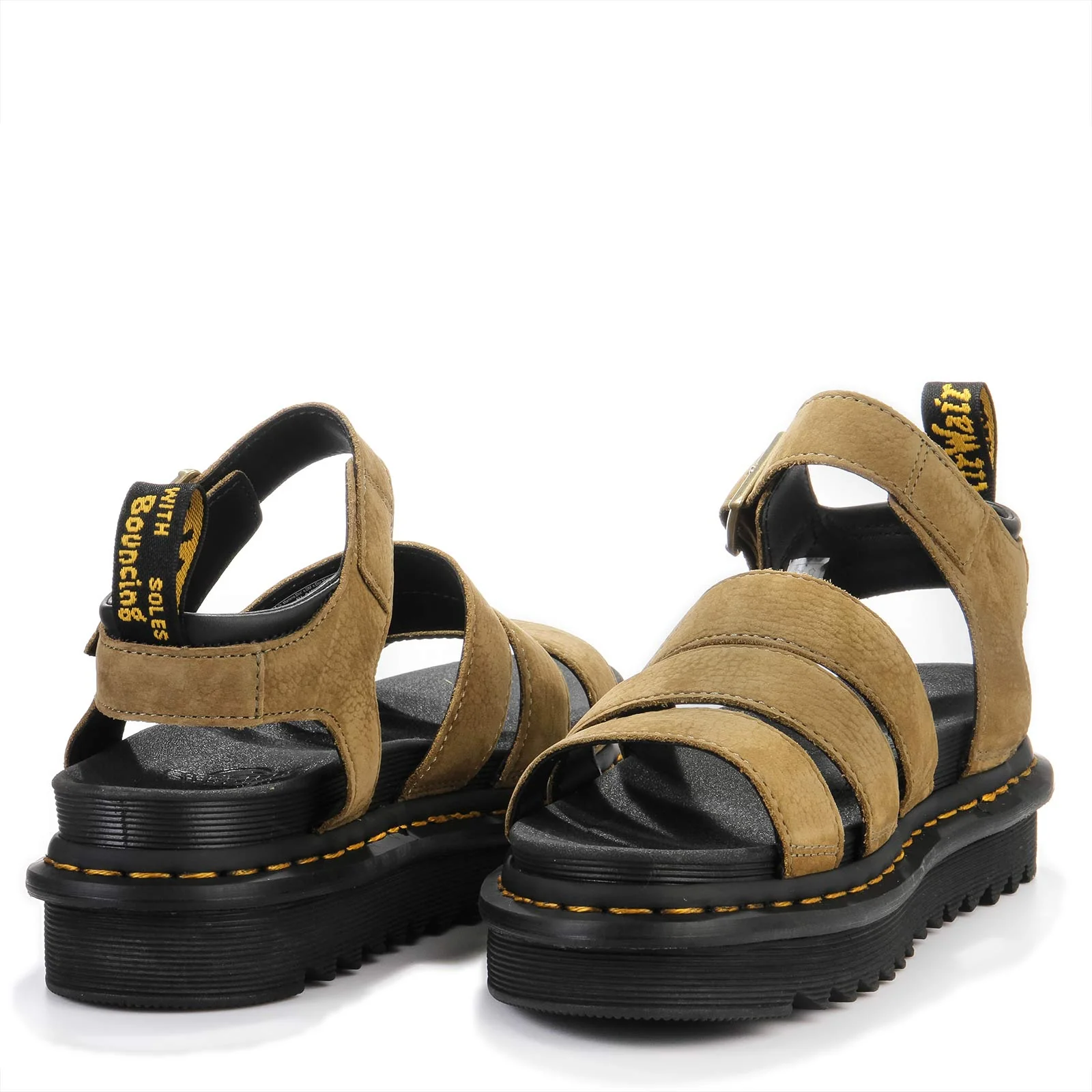 Blaire Tumbled Nubuck Sandal muted olive - Image 3