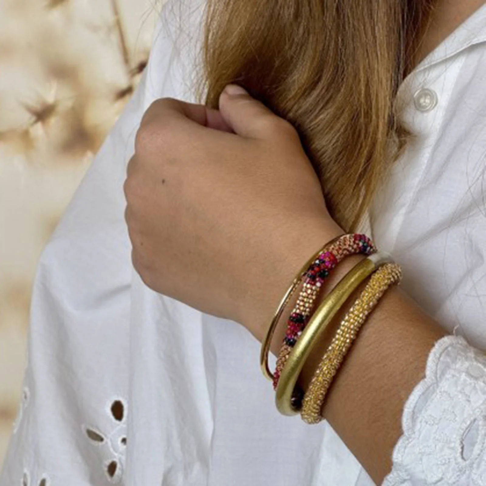 Buffle Horn Bracelet gold C01 - Image 3