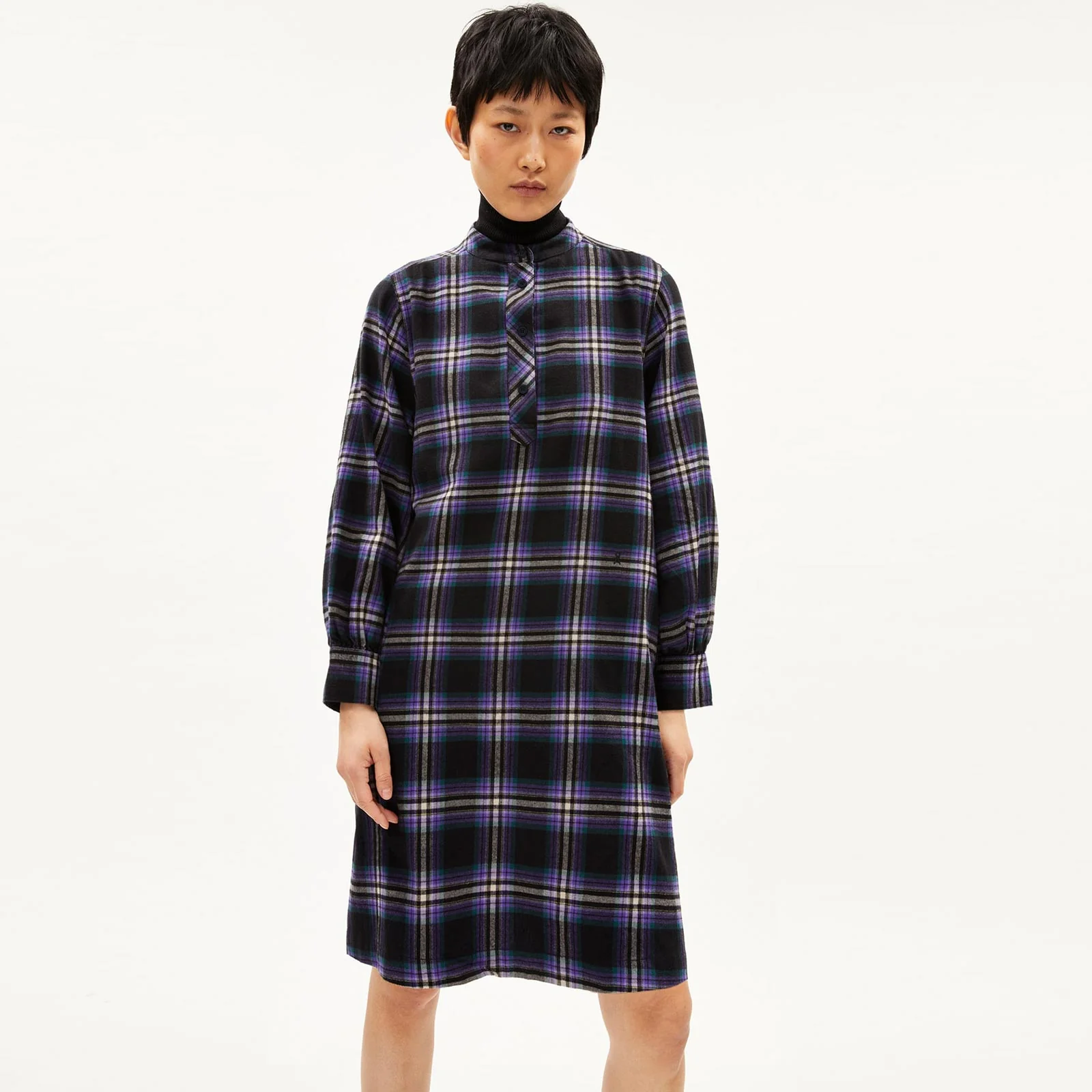 Charlinaa Check Dress purple stone - Image 2