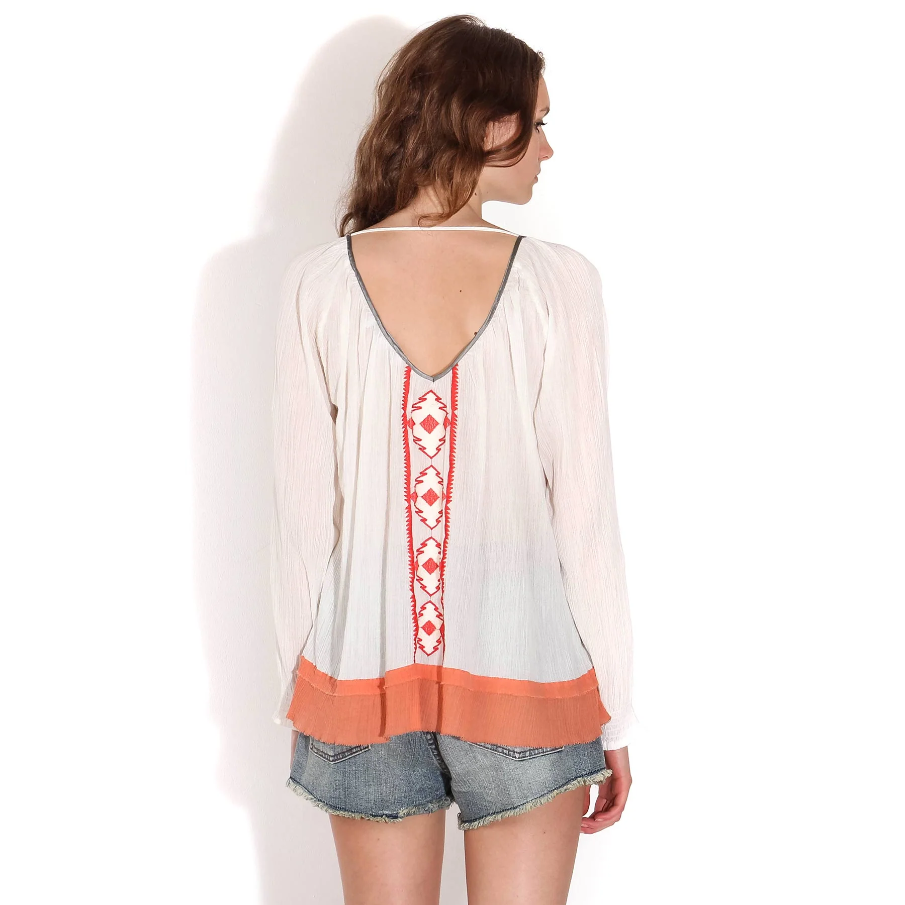 Mezcal Top offwhite peach - Image 3