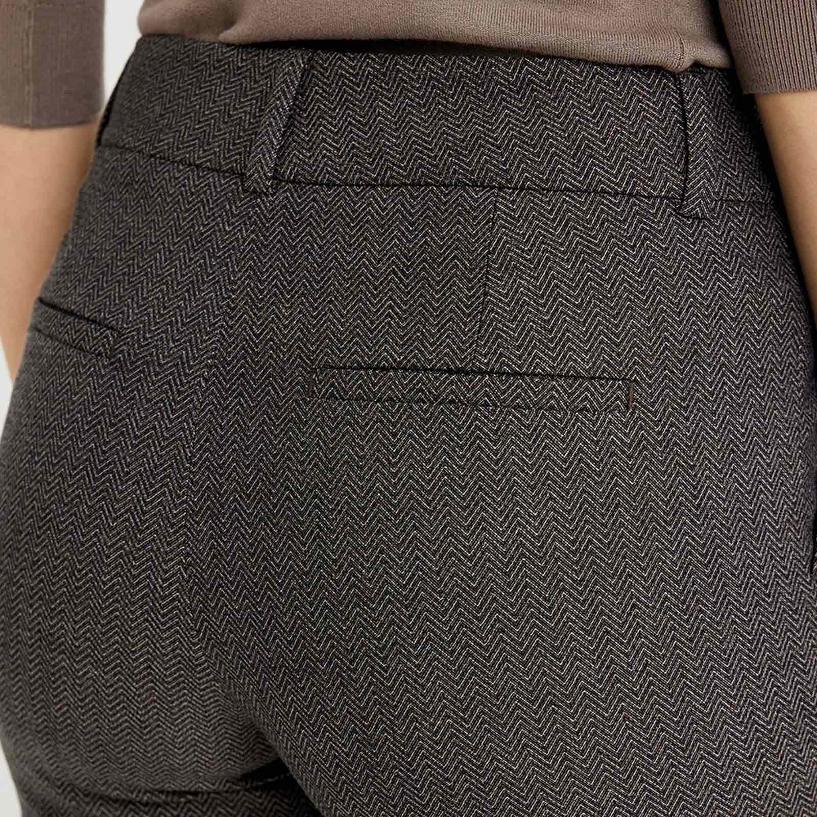 ClaraFV Ankle 023 Trousers sepia herringbone - Image 5