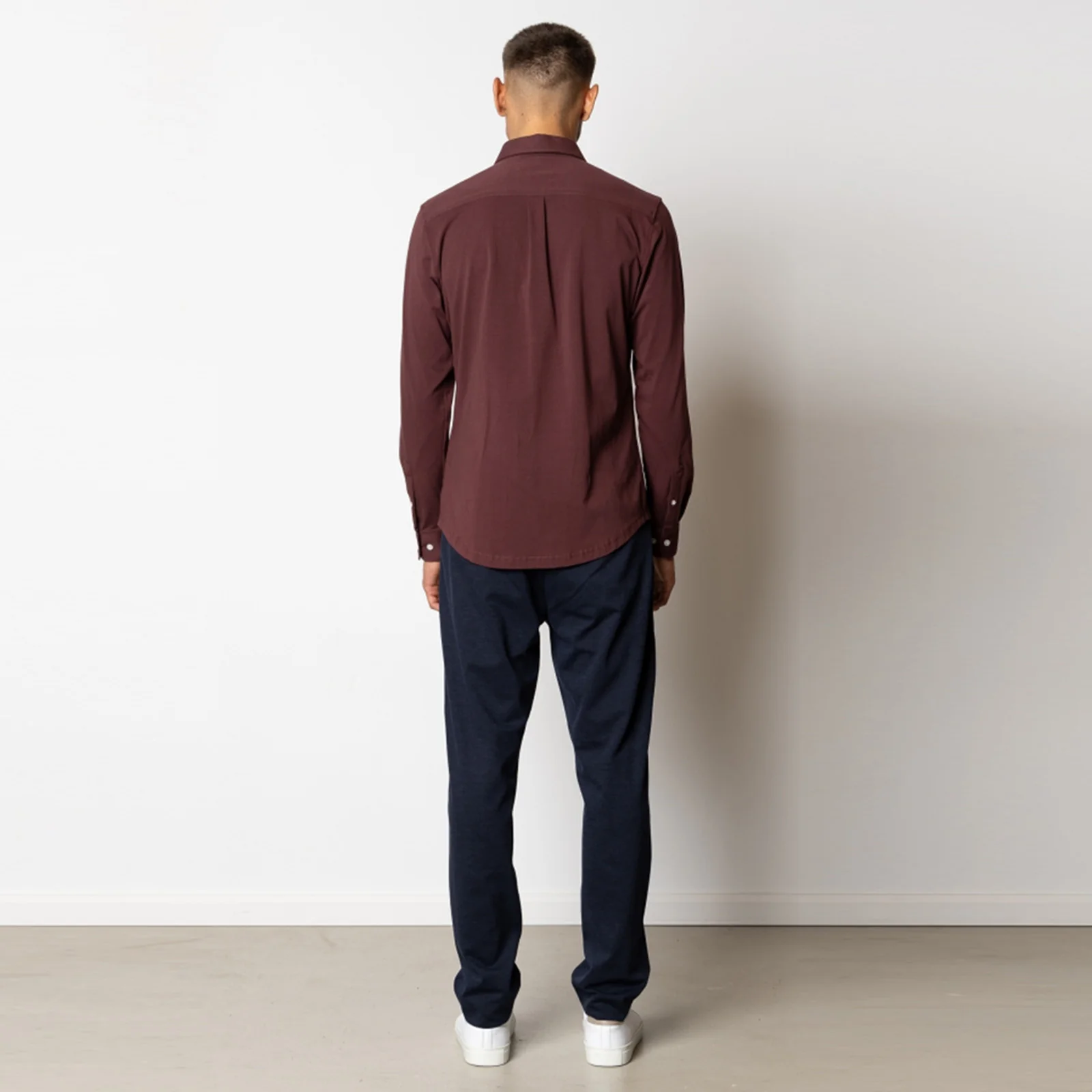 Clean Formal Stretch Shirt dark plum - Image 2