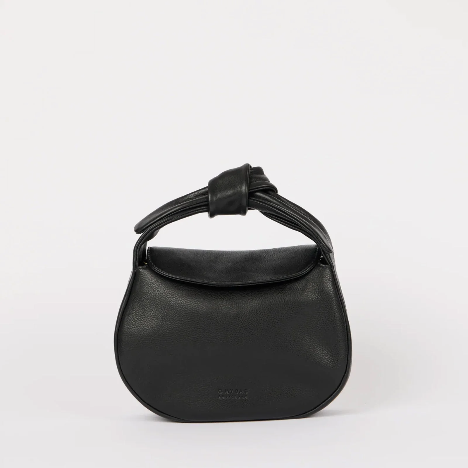 Coco Croissant Soft Grain Leather Bag black
