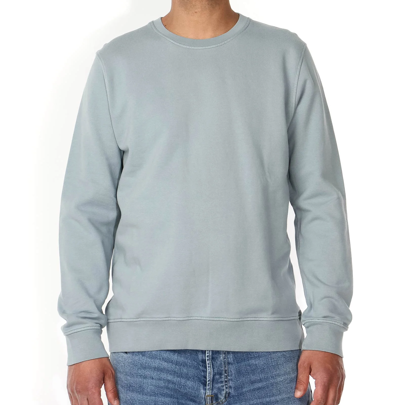 Classic Organic Crew steel blue