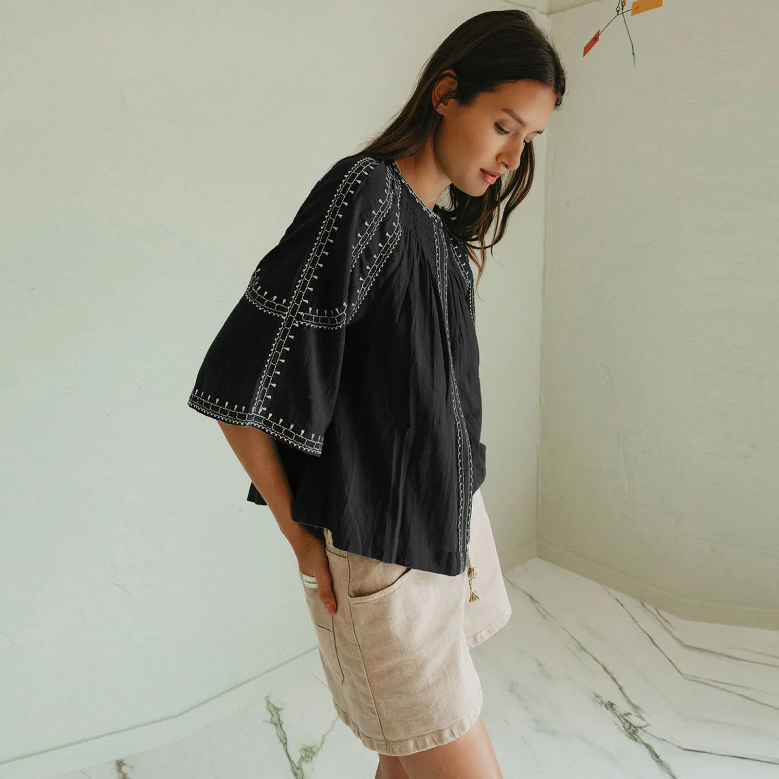Cotton Blouse negro - Image 2
