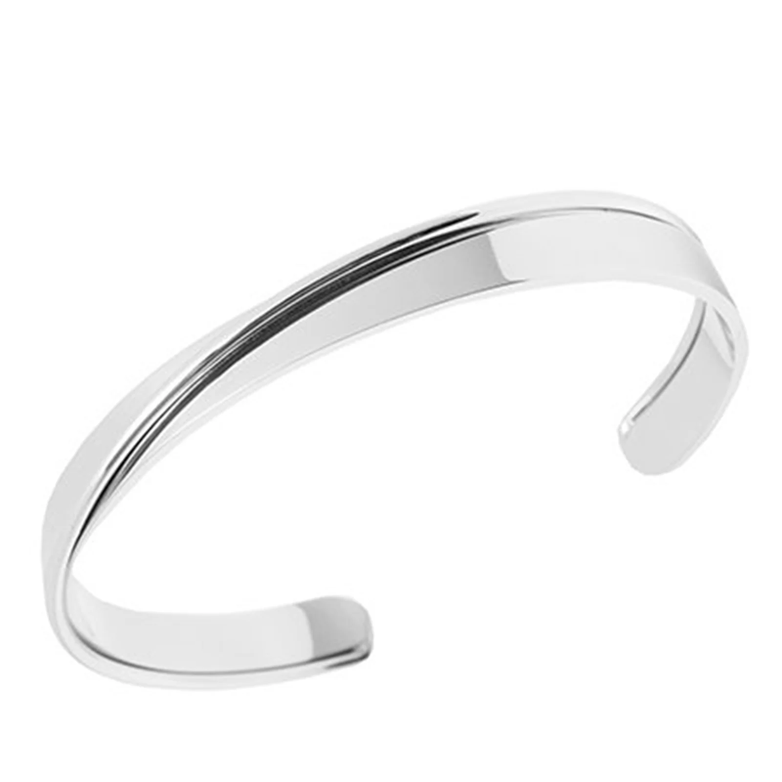 Curved Bracelet silver - Image 4