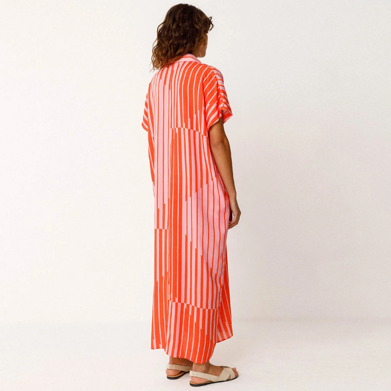 Delia Dress red stripes - Image 2