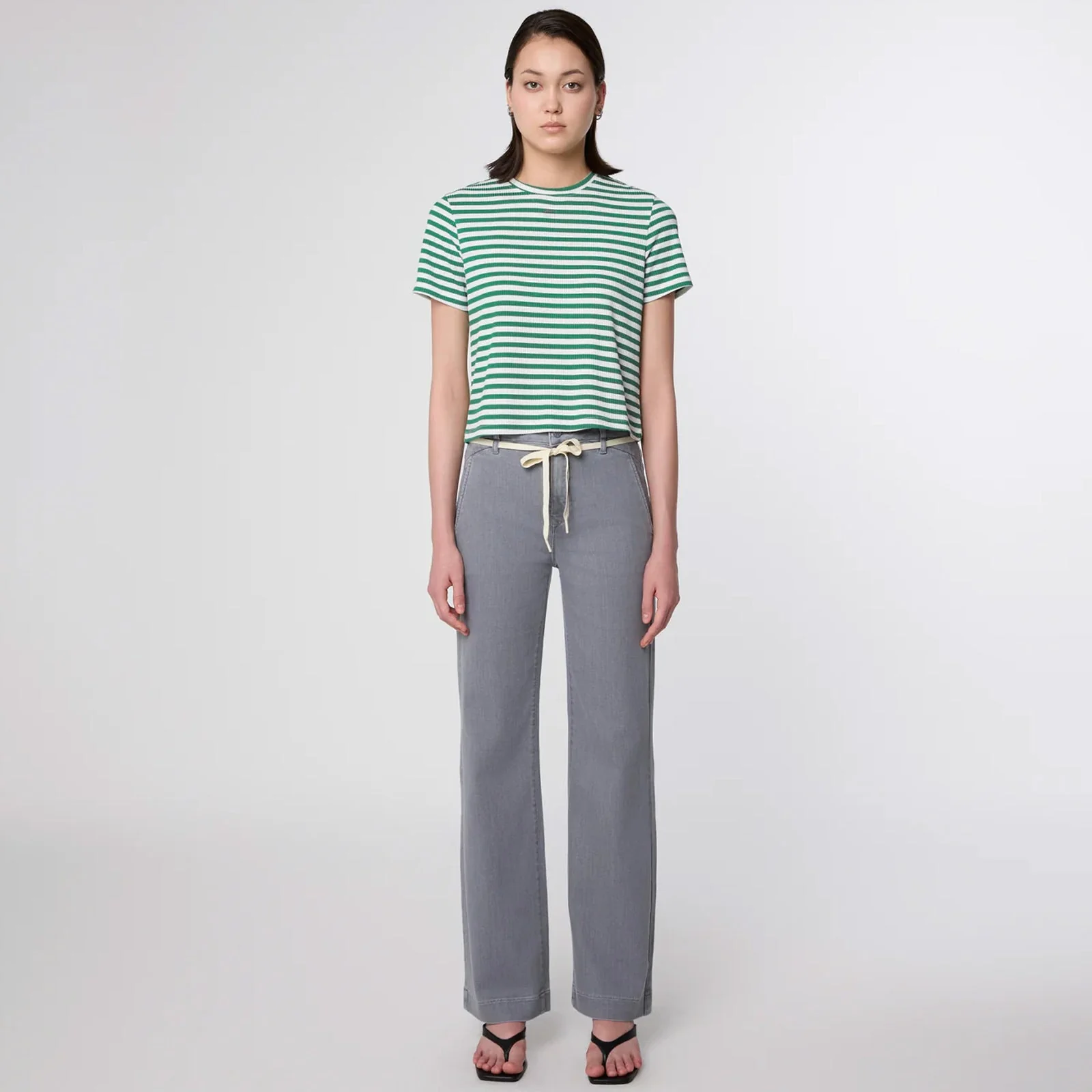 Dew French Pocket Flared Jeans cool grey