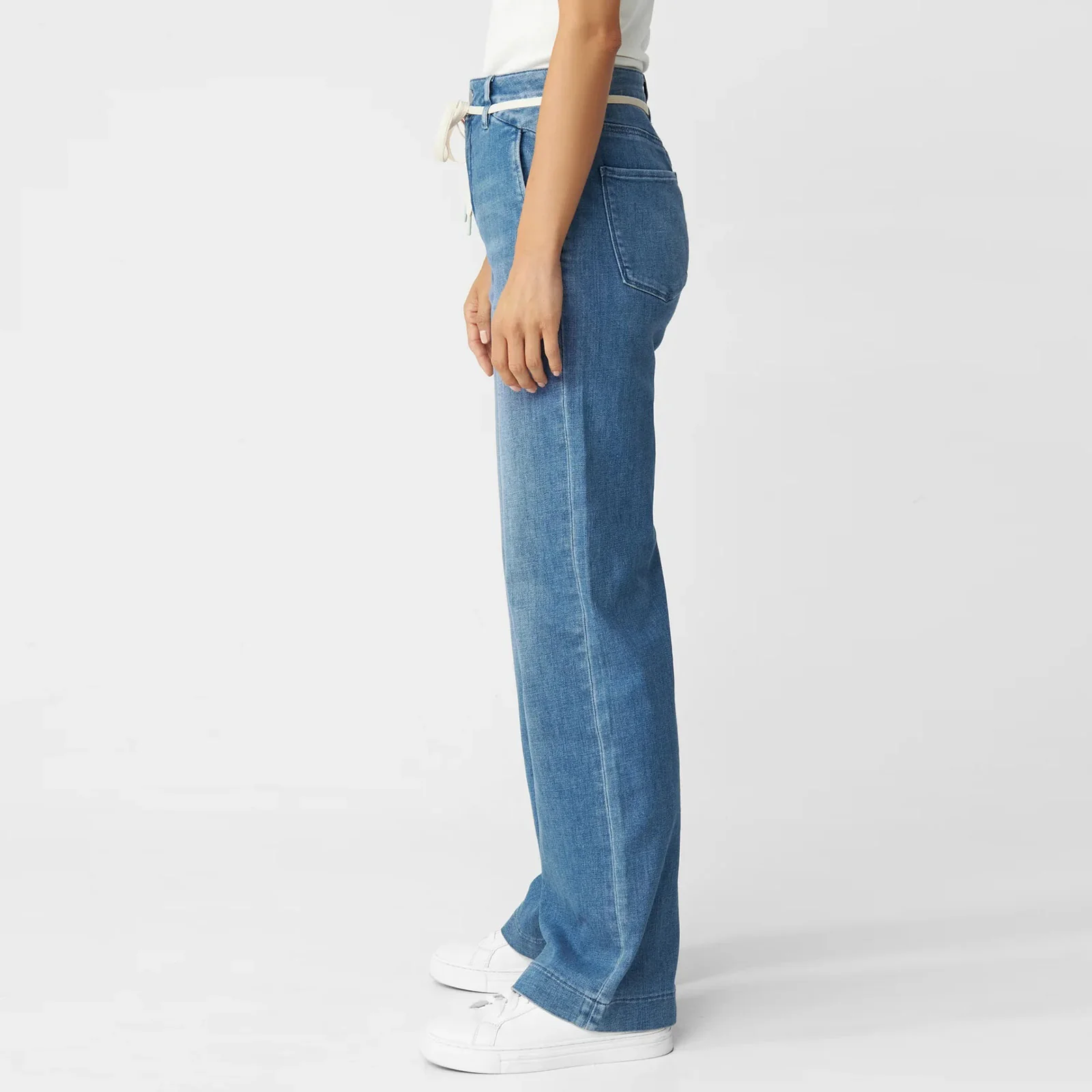 Dew French Pocket Flared Jeans 201 medium blue - Image 2