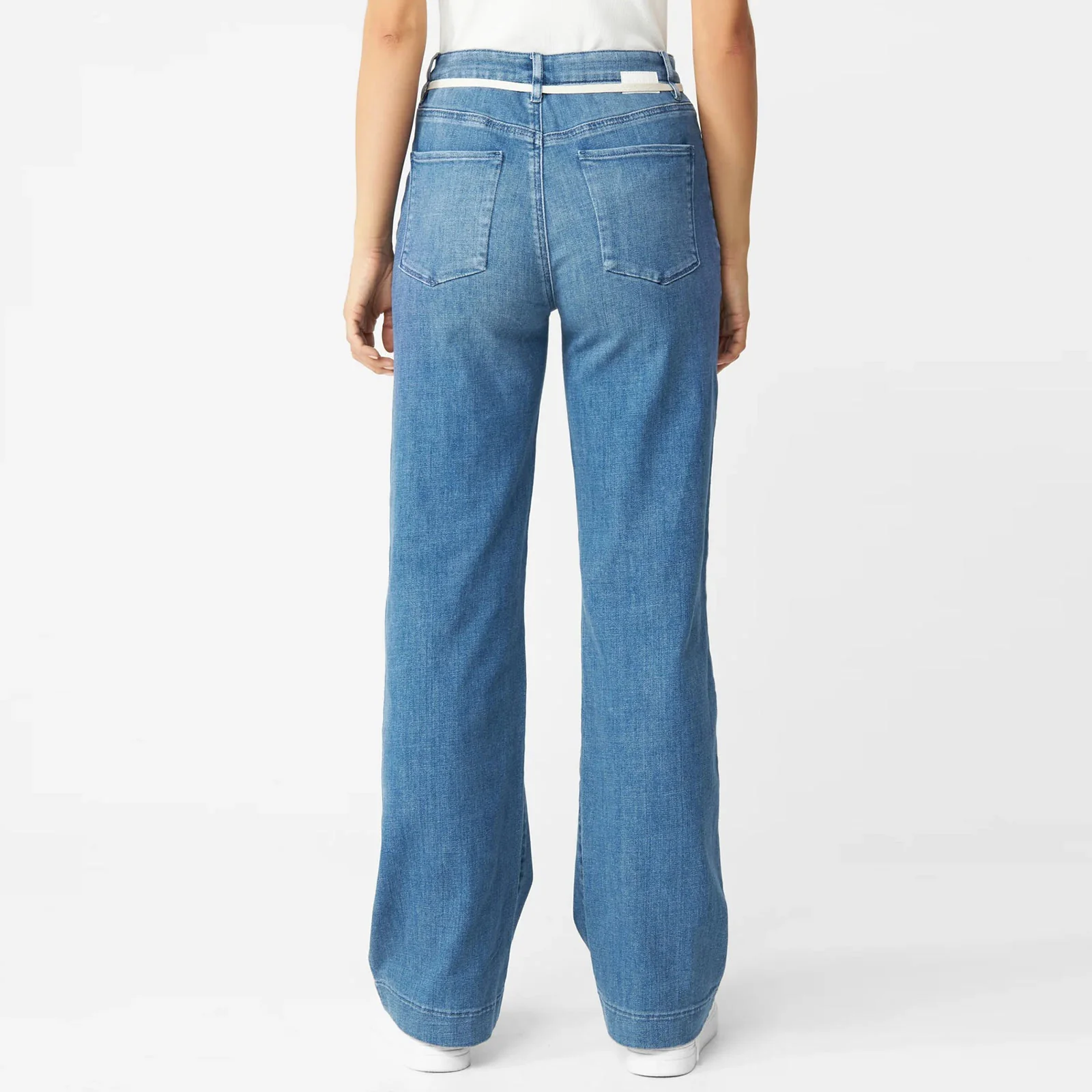 Dew French Pocket Flared Jeans 201 medium blue - Image 3