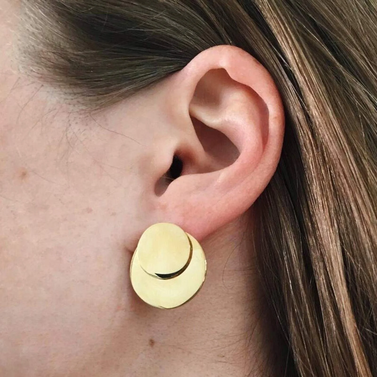 Dual Earrings gold - Image 6