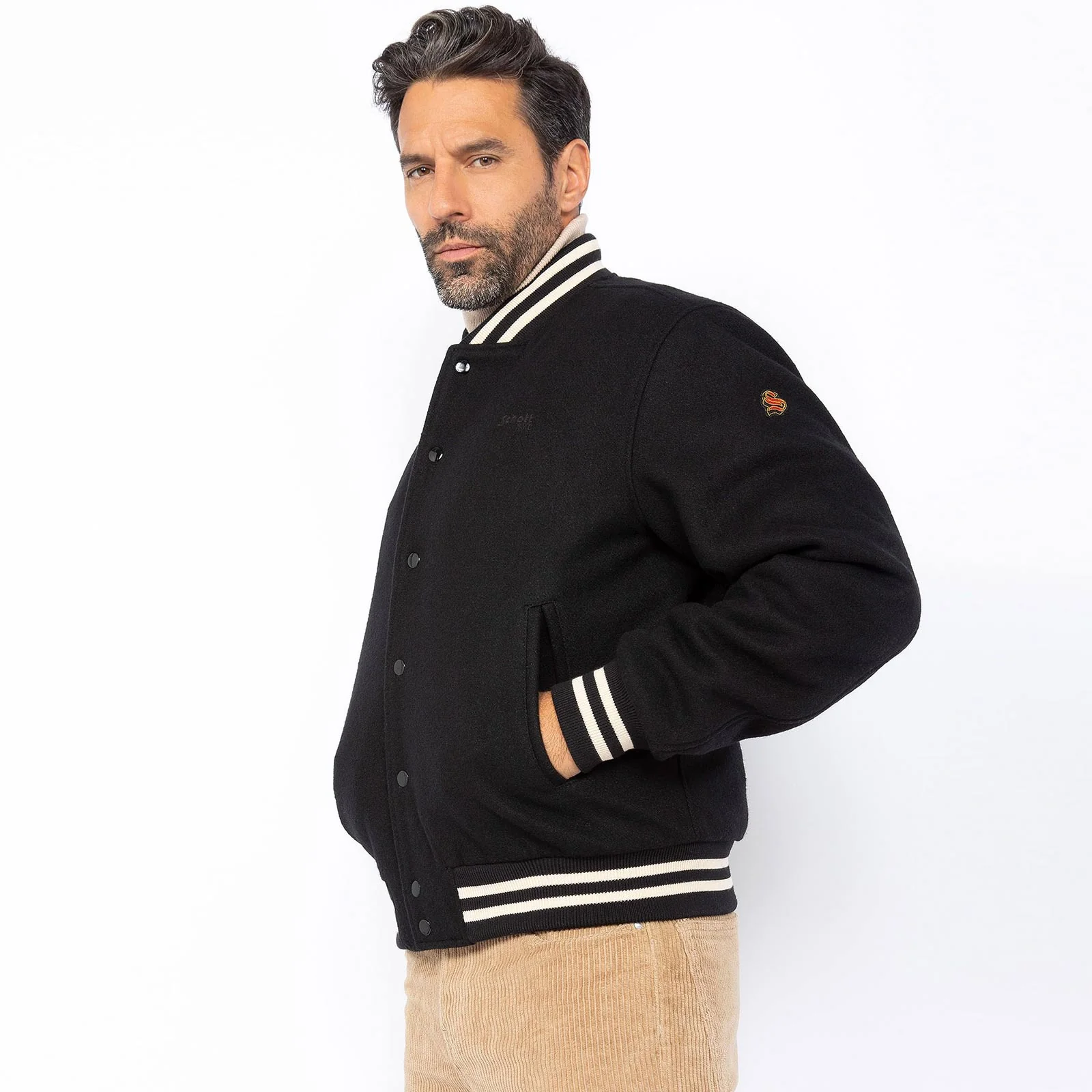 Duse Wool College Jacket black - Image 3