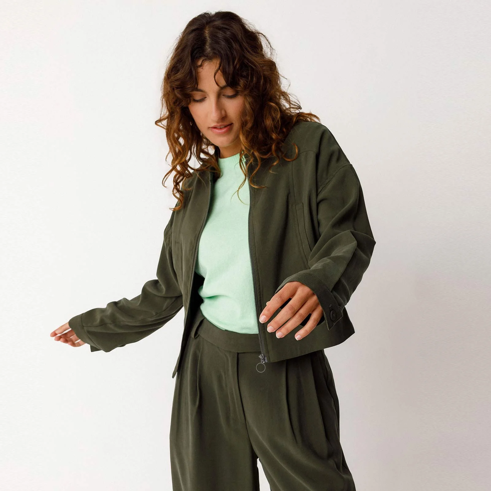 Elene Jacket bottle green - Image 3