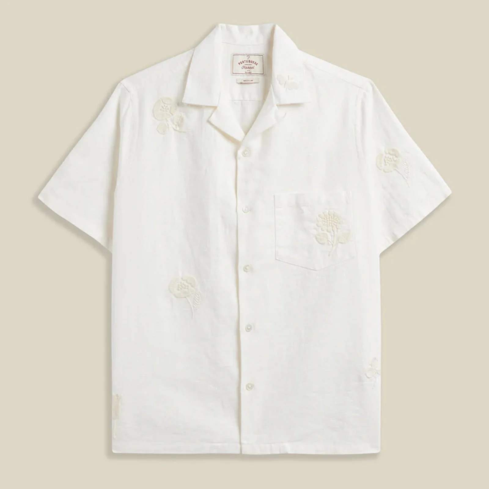 Embroidery Flowers S/S Shirt ecru