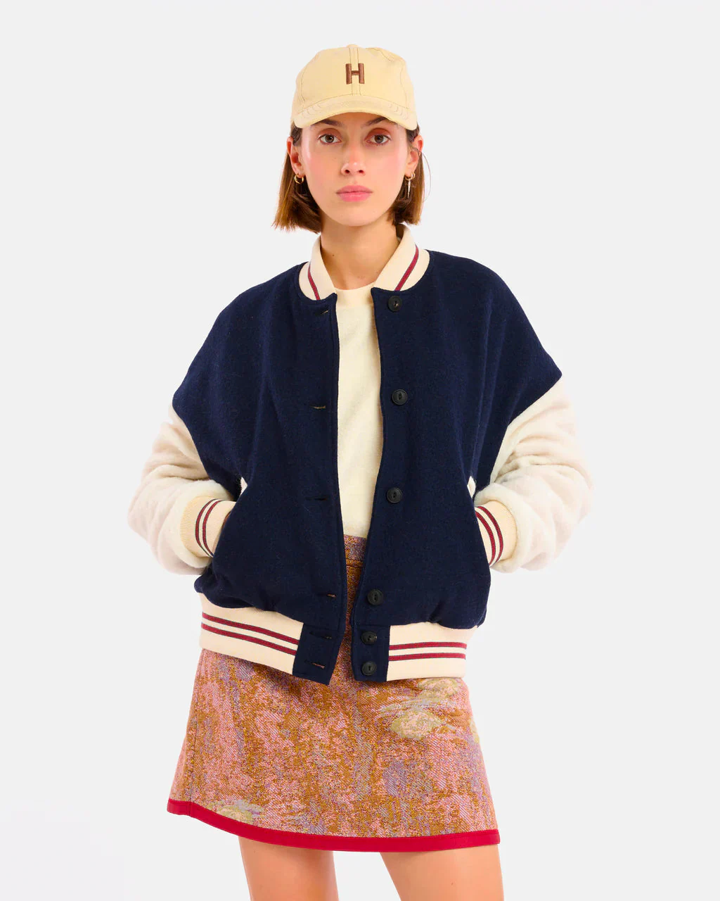 Gamma Wolly Jacket blue/cream