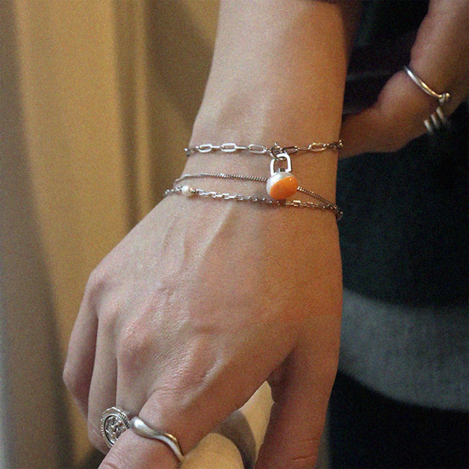 Gemma Bracelet (S/M) goldplated silver - Image 2