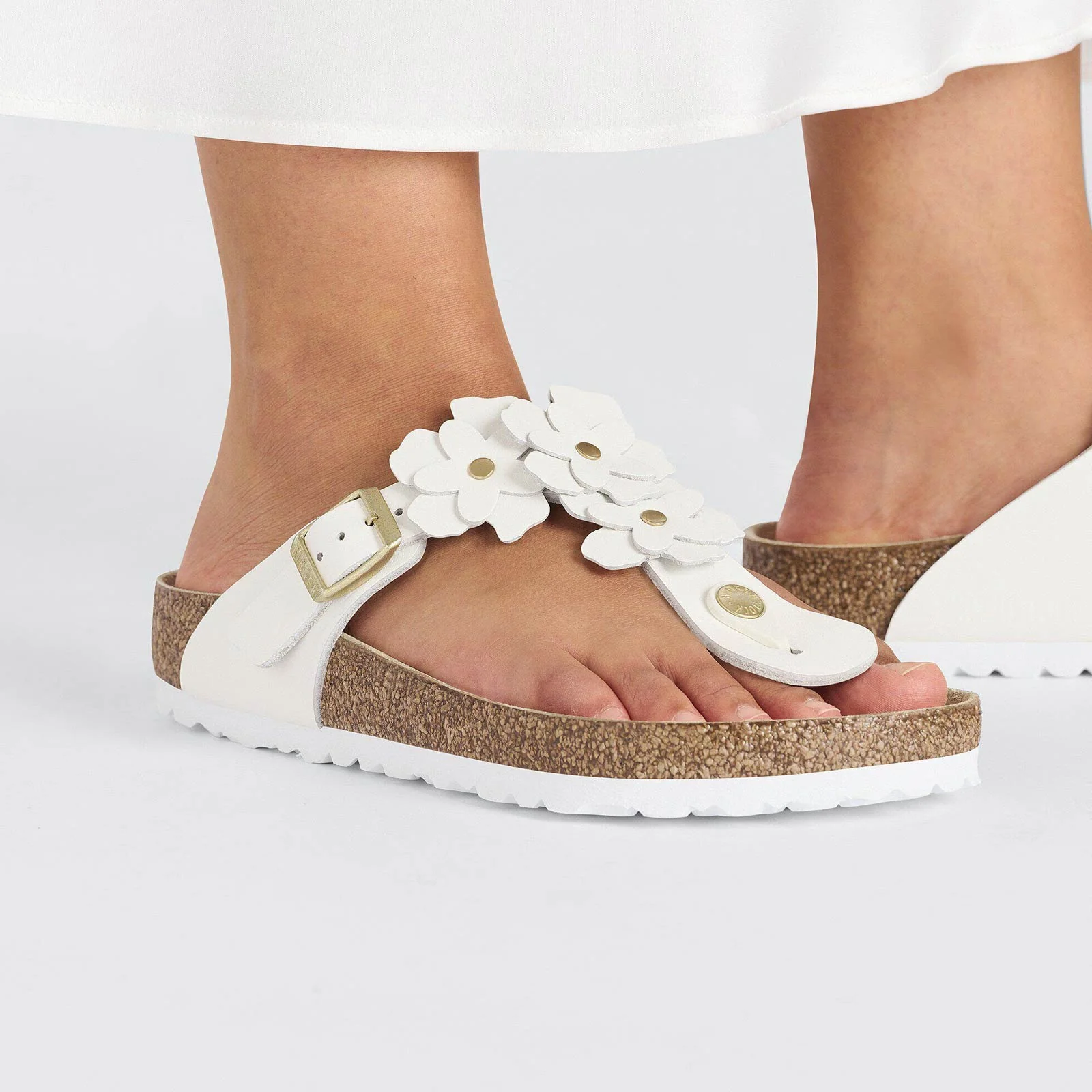 Gizeh Narrow Fit Flower Embellishment white - Image 5