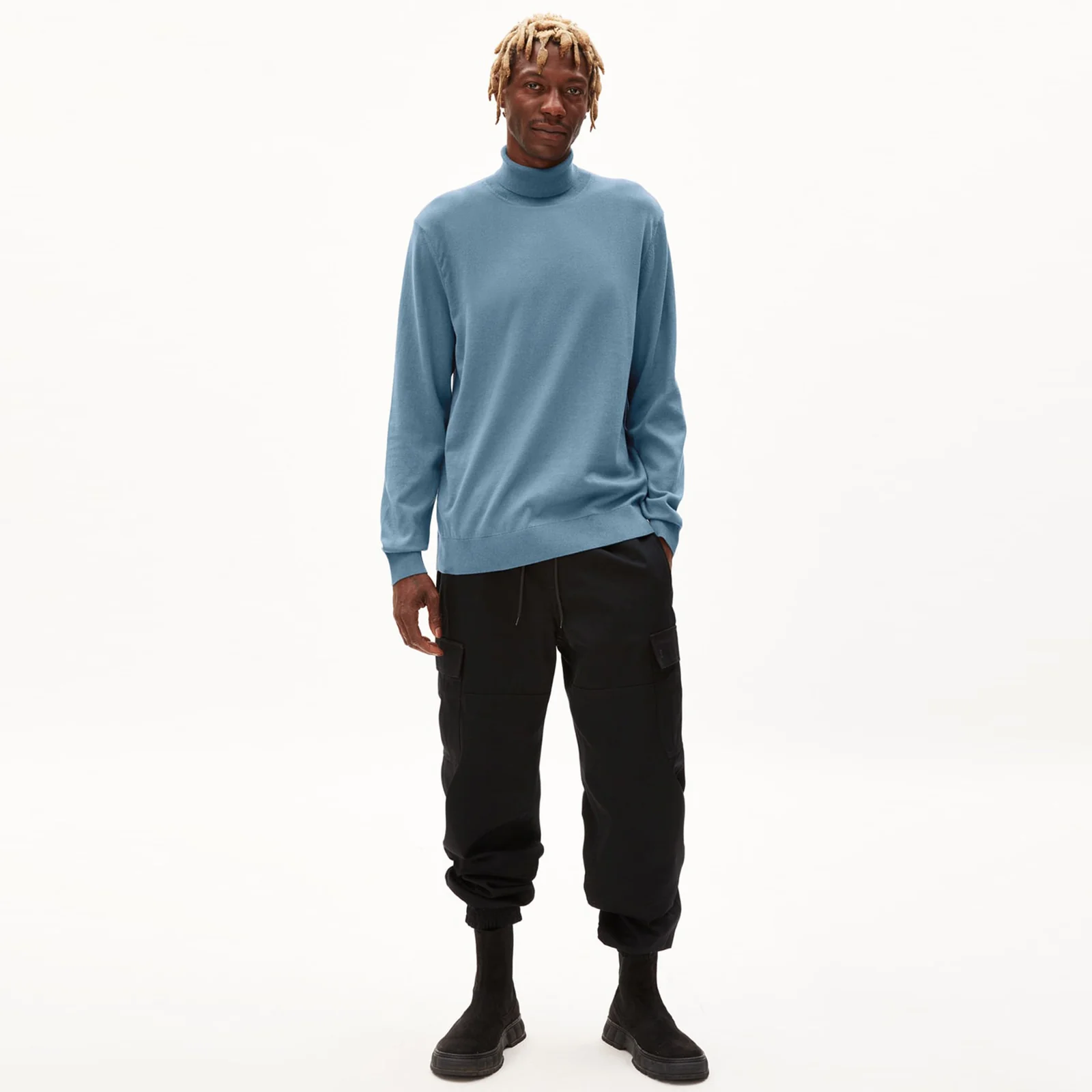 Glaan Rollneck Jumper blue steel - Image 2
