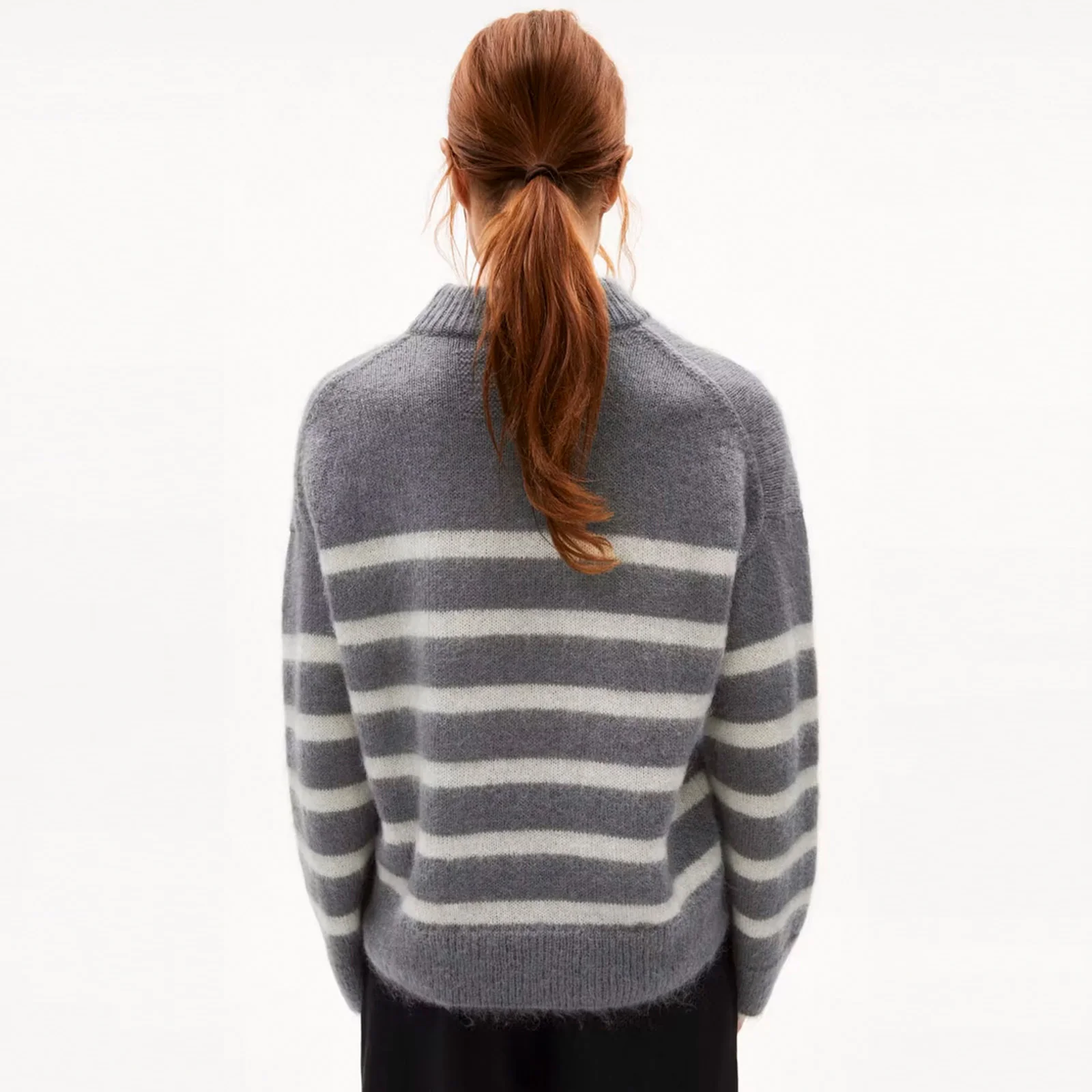 Gwyneiraa Stripes Jumper iron cast-oatmilk - Image 4