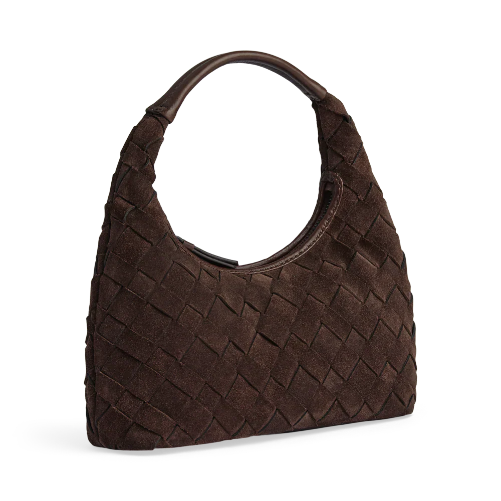HaymaMBG Suede Weave Handbag dark brown - Image 4