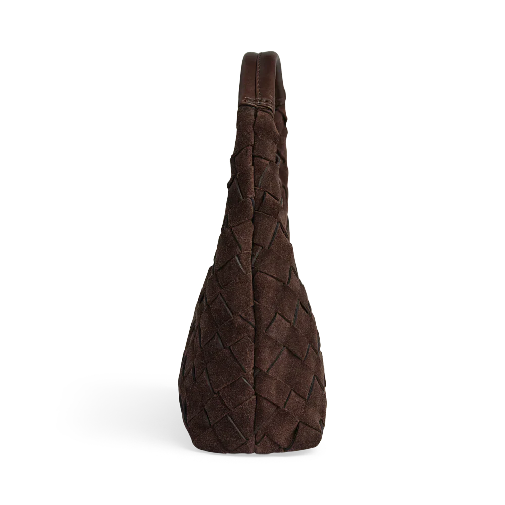 HaymaMBG Suede Weave Handbag dark brown - Image 5