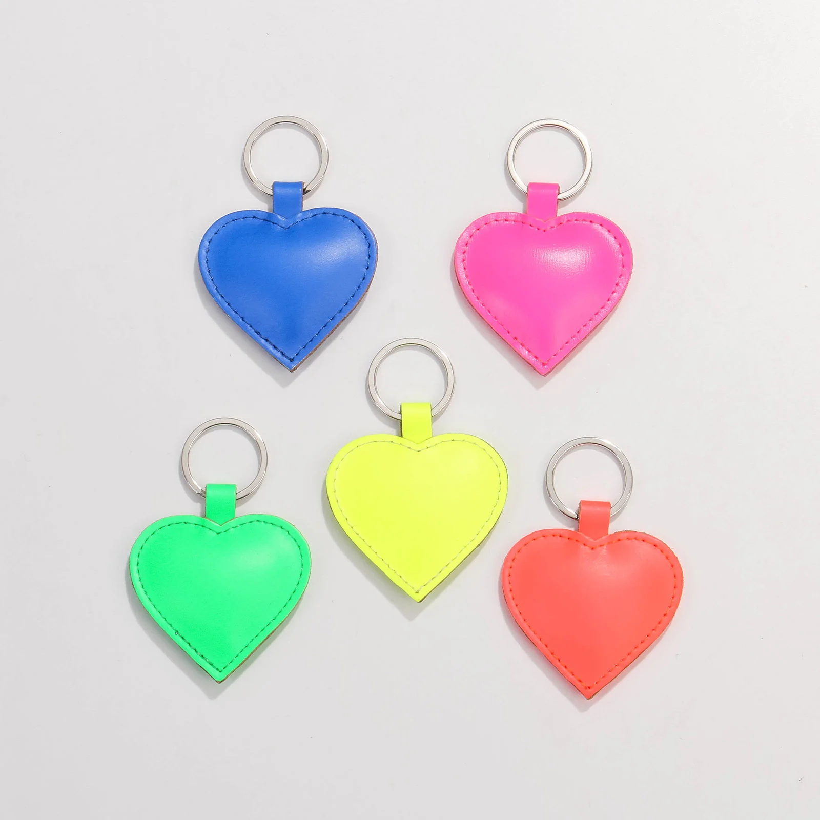 Heart Keyring neon green - Image 2