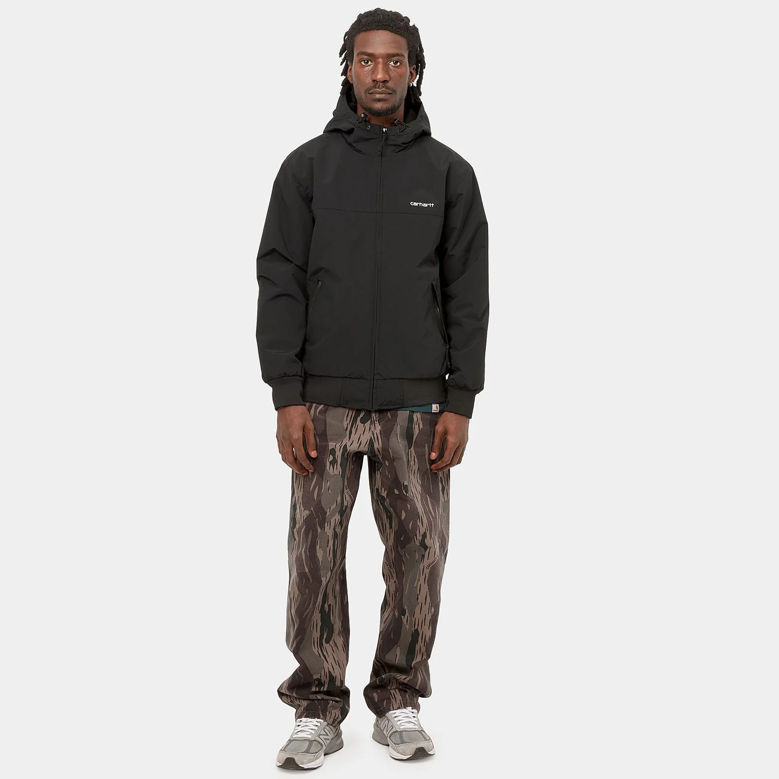 Hooded Sail Jacket Black/White - Image 5