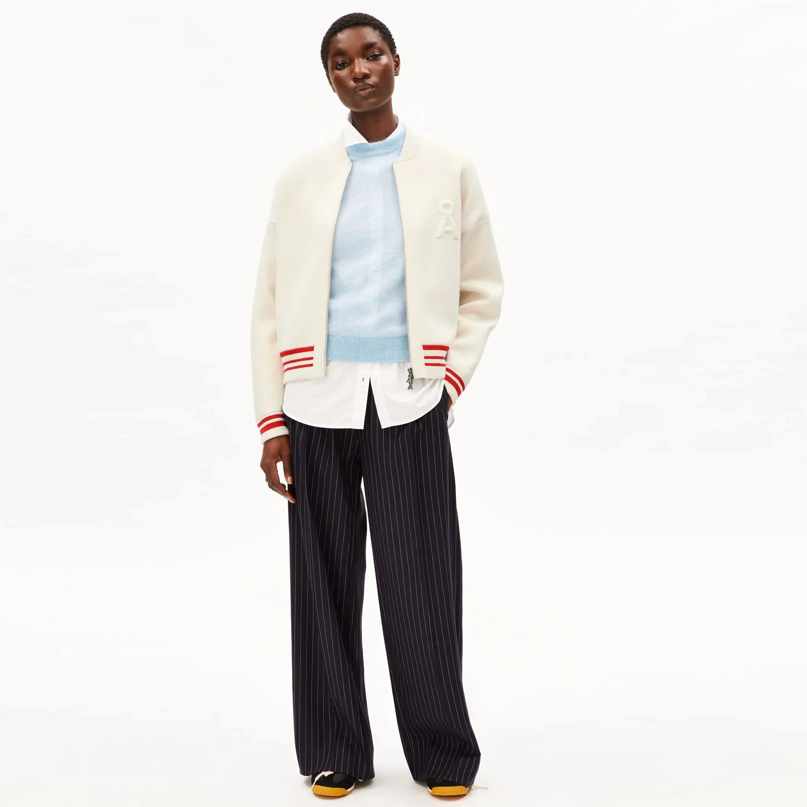 Iconic Å Bomber Jacket oatmilk/mars red - Image 3