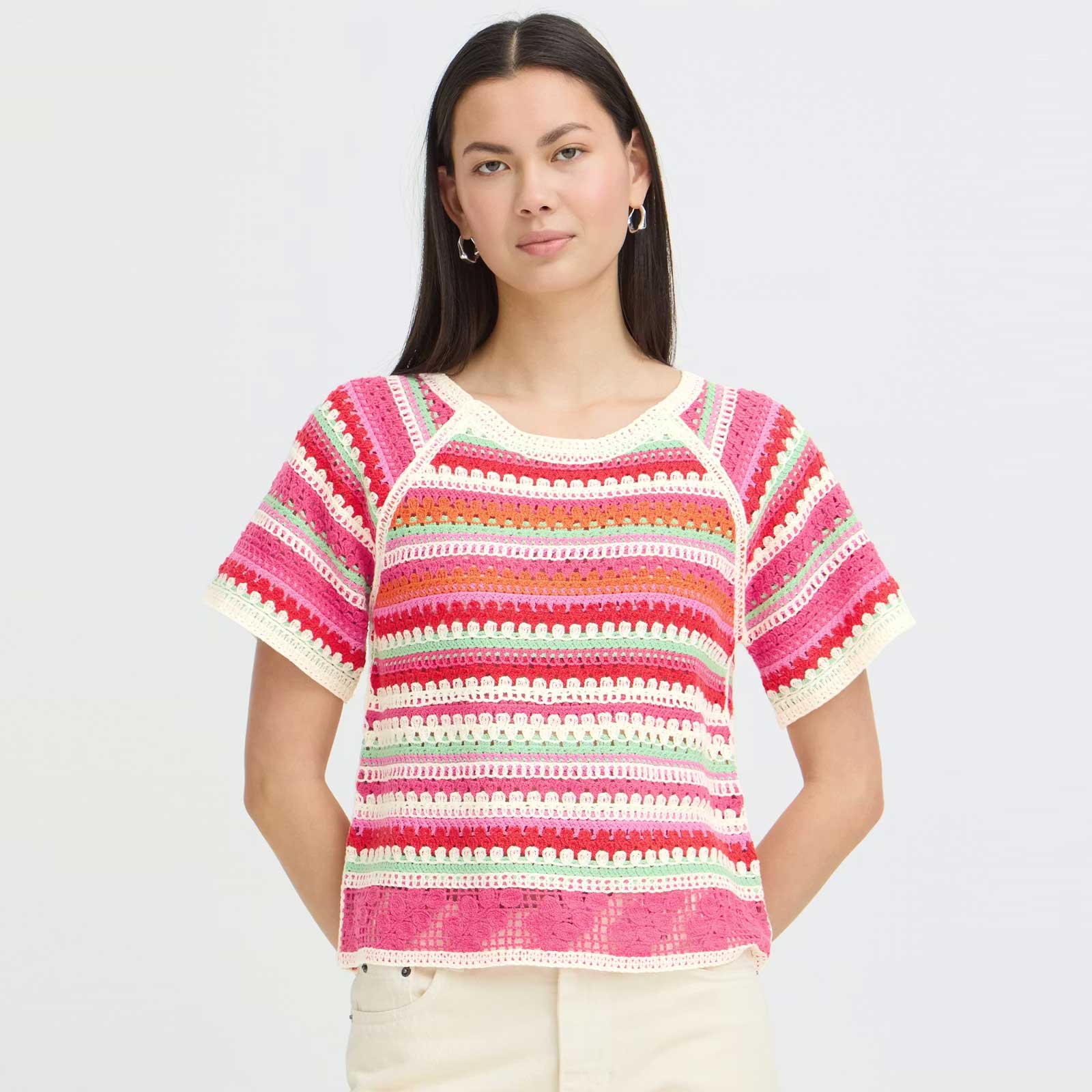IHBandie Crochet Jumper multicolor stripe