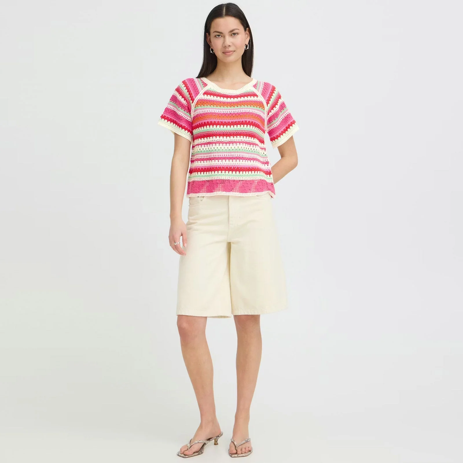IHBandie Crochet Jumper multicolor stripe - Image 3