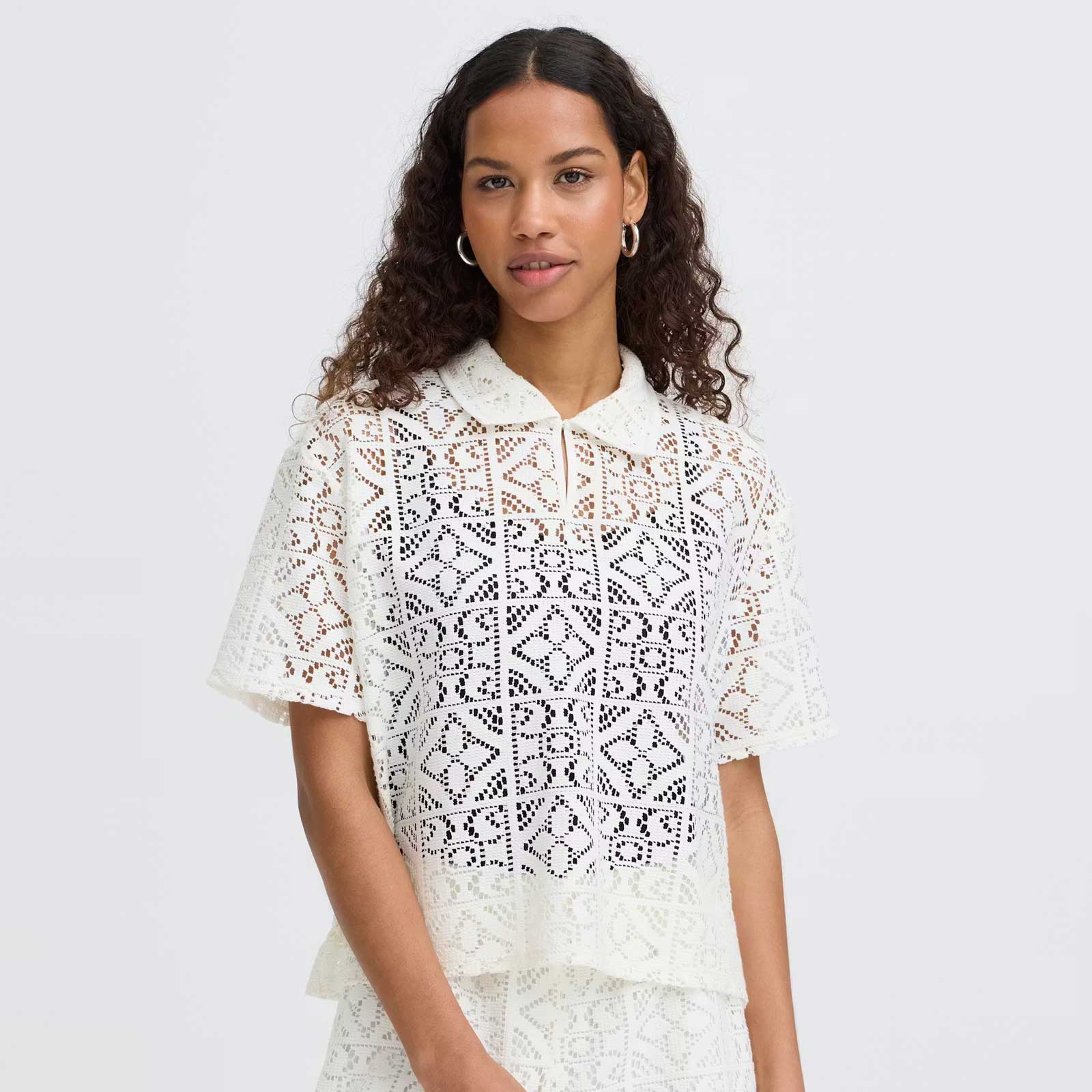 IHNaima S/S Polo cloud dancer