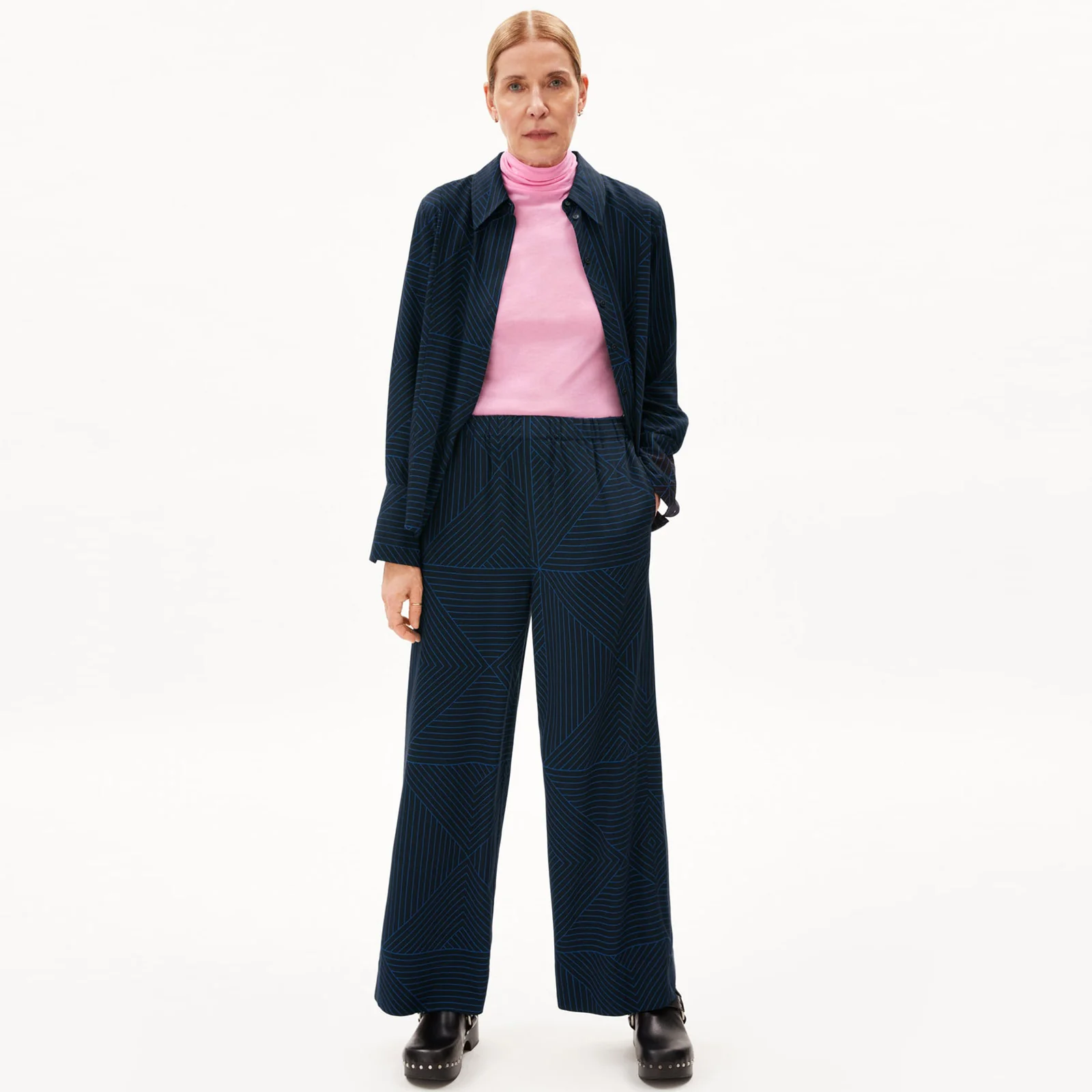 Jovaalie Graphic Lines Pants cool ash - Image 3