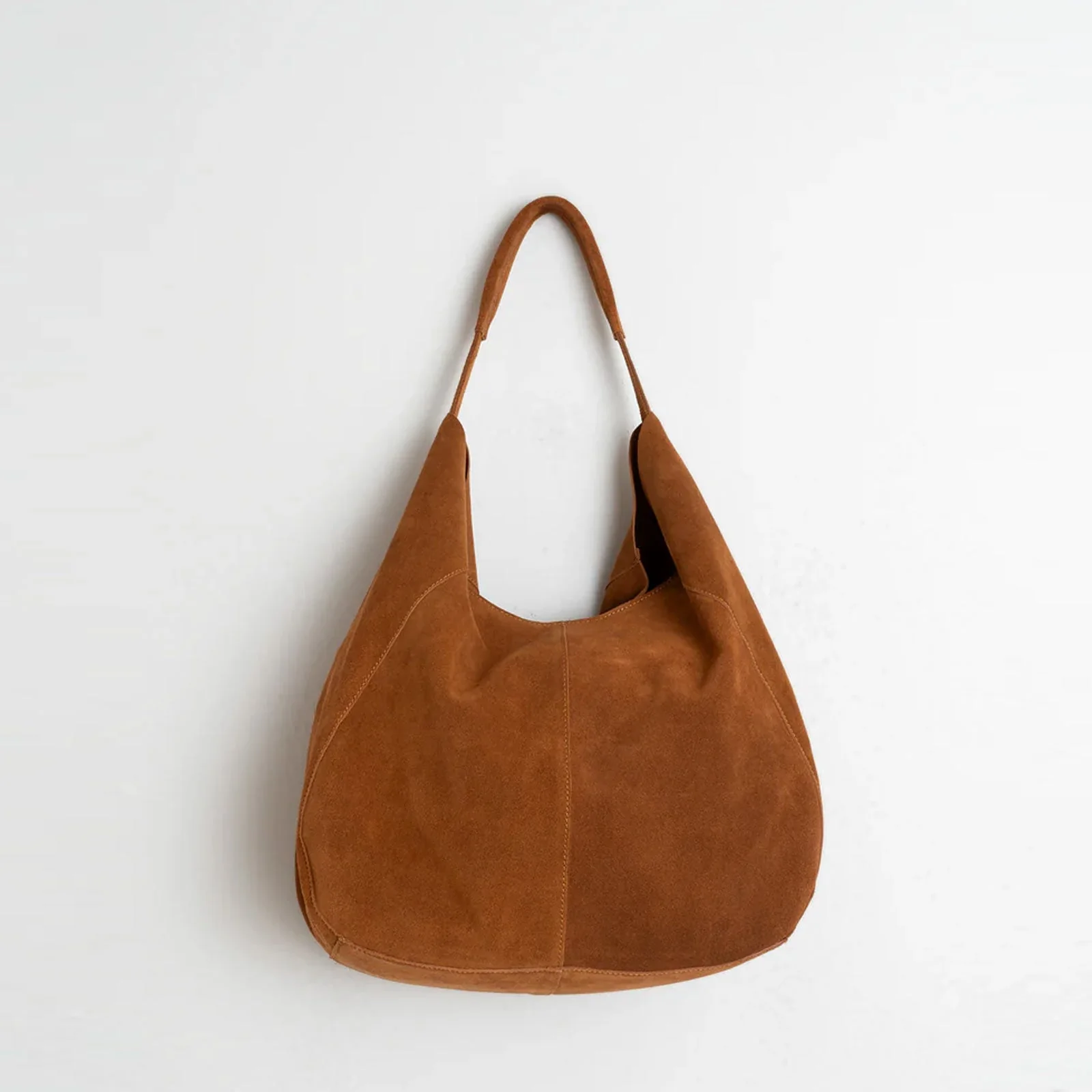 Leather Shopper Bag tabaco