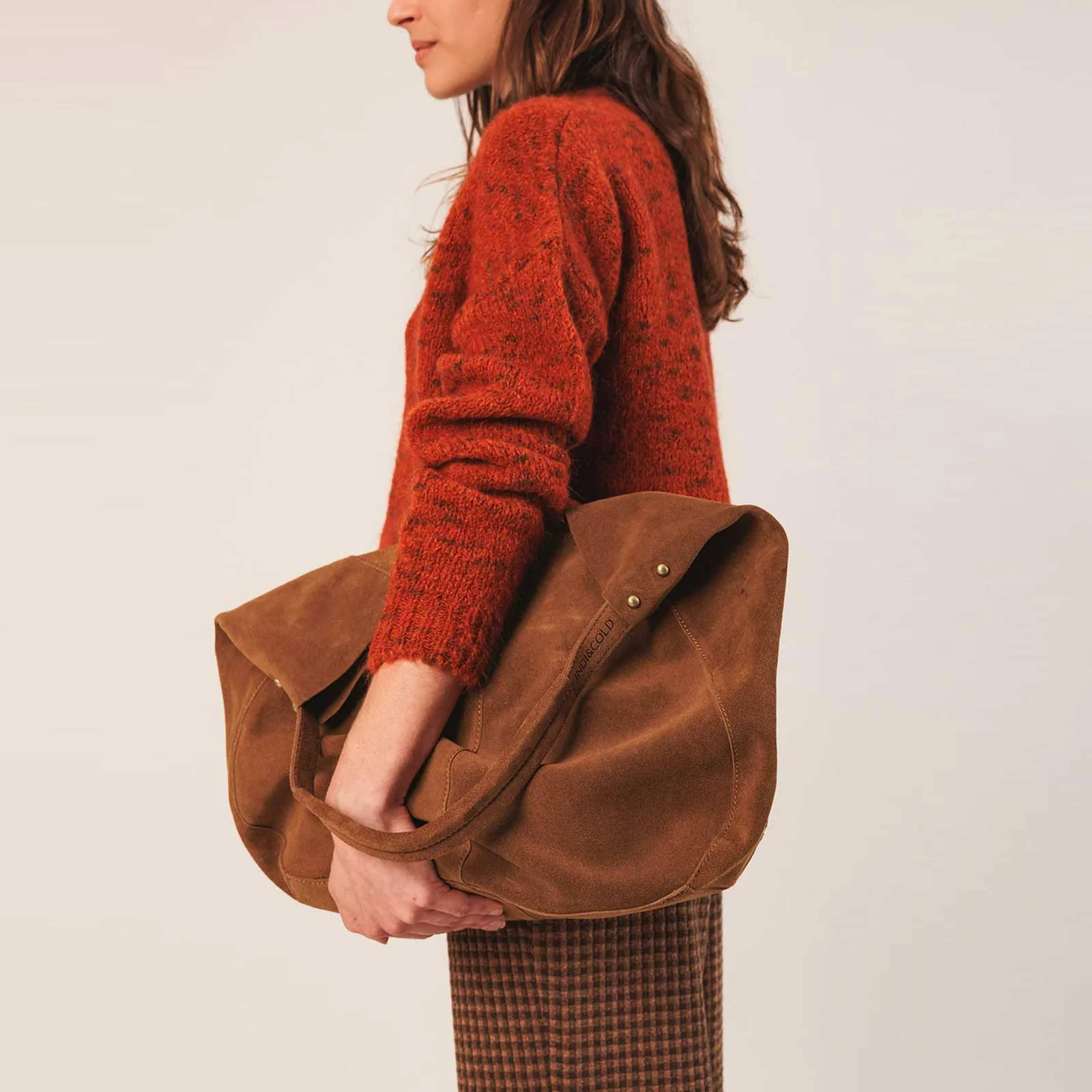 Leather Shopper Bag tabaco - Image 3