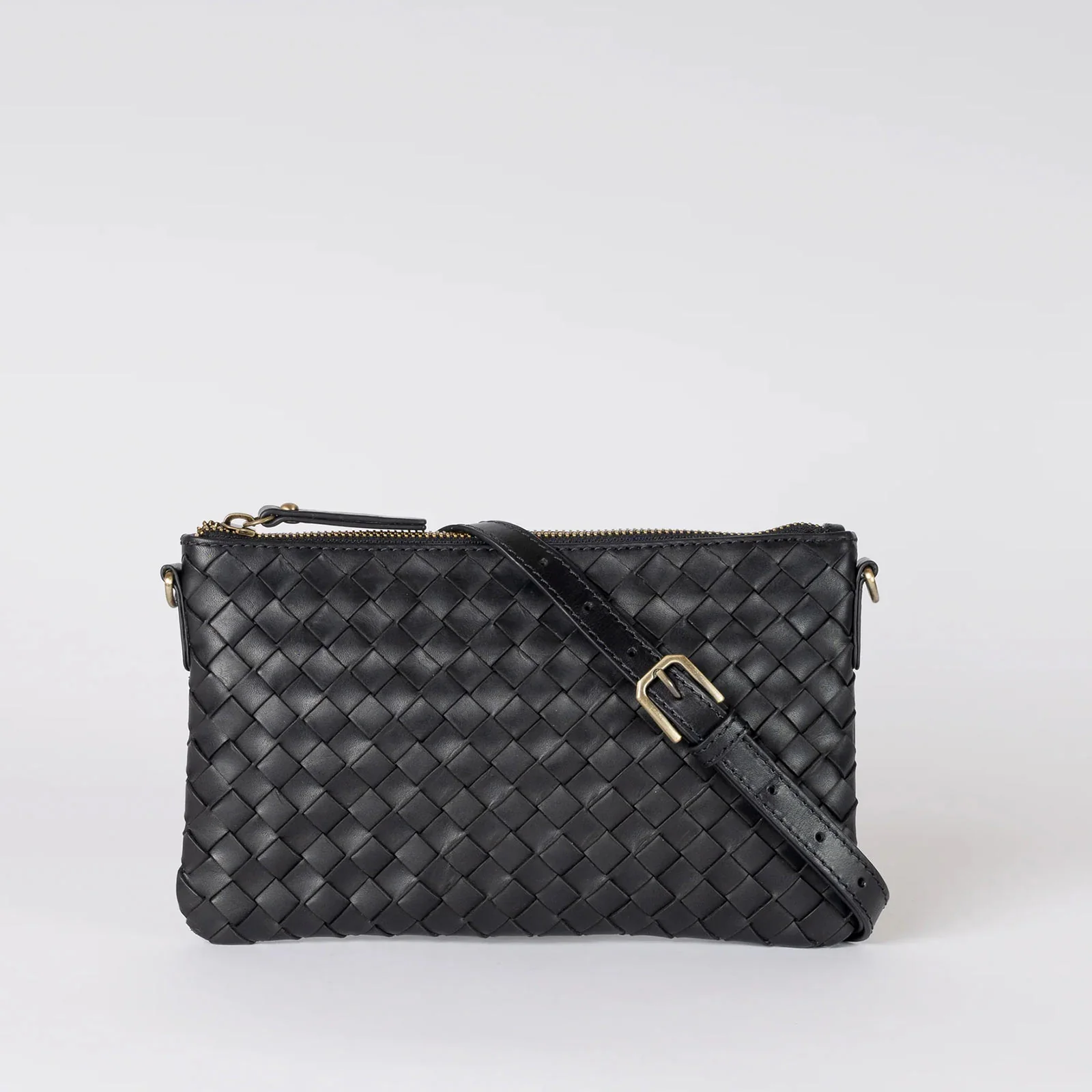 Lexi Woven Leather Bag black