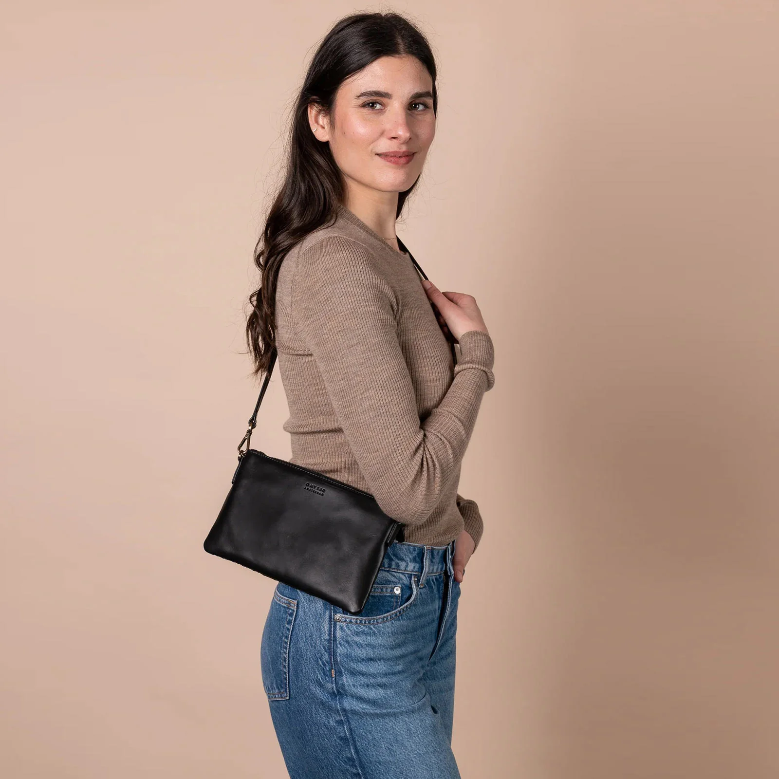 Lexi Woven Leather Bag black - Image 4