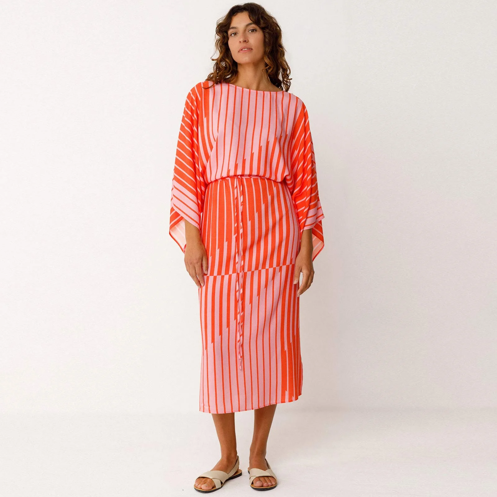 Ligi Dress red stripes