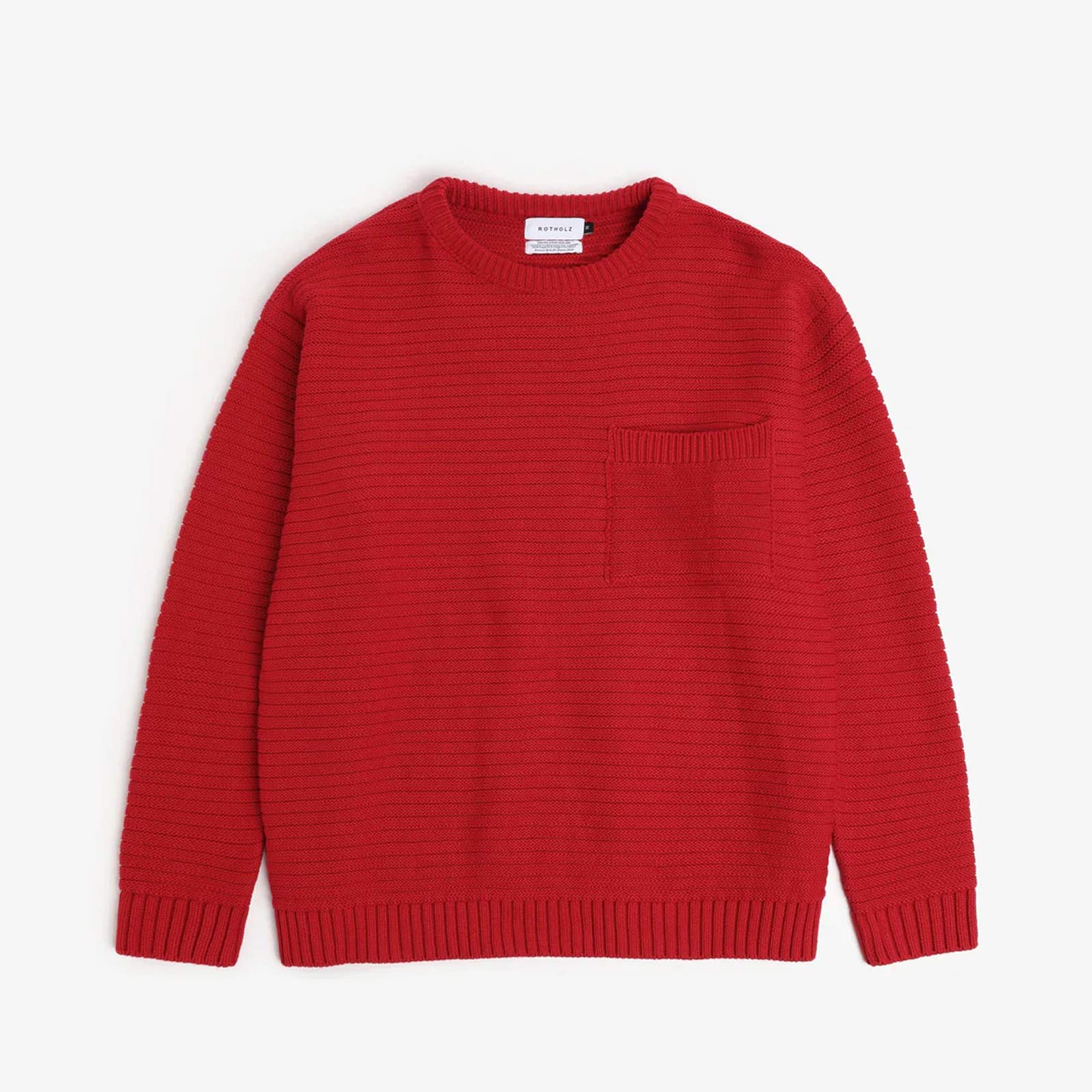 Loose Knit Jumper bright red