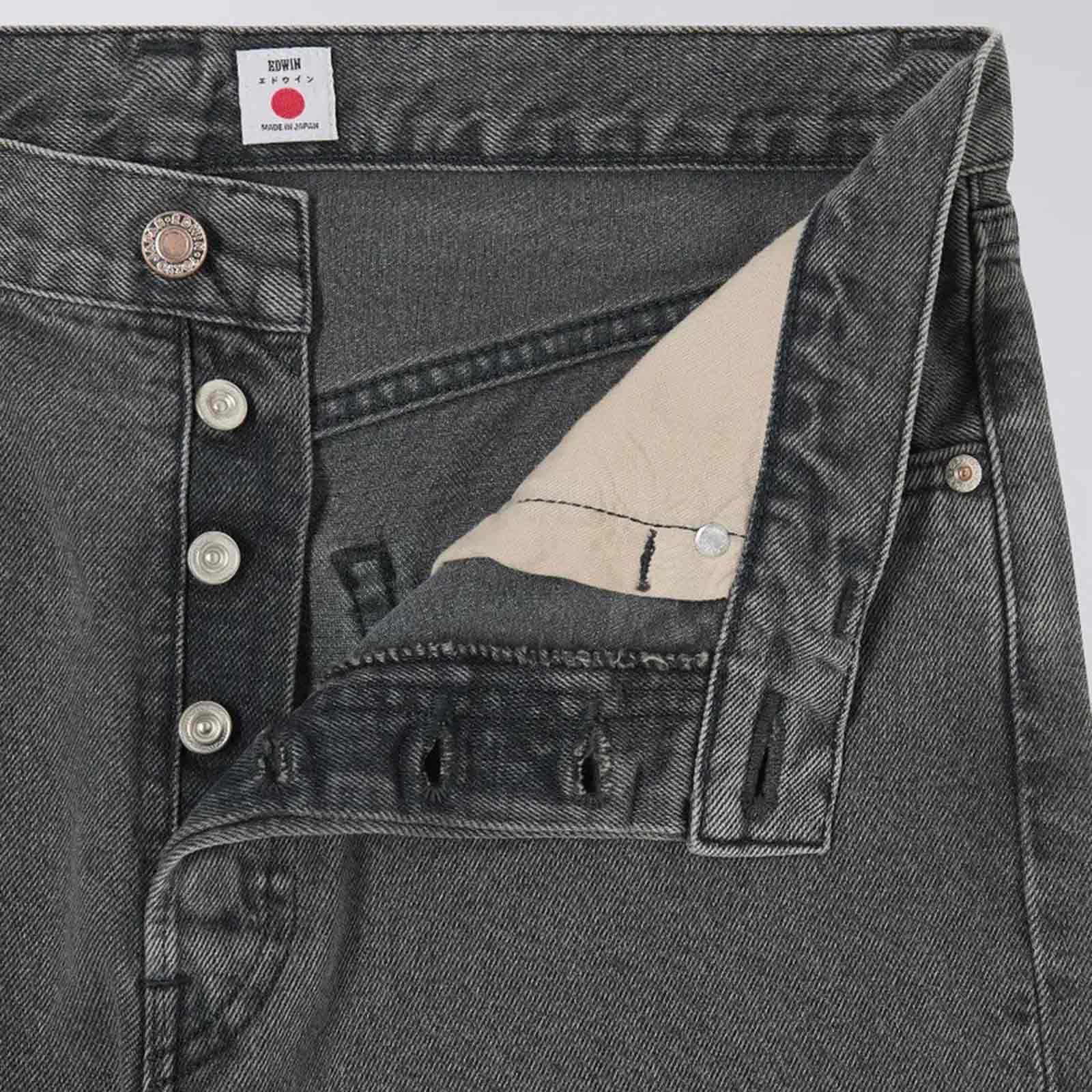 Loose Tapered Kaihara right hand black light used denim - Image 3
