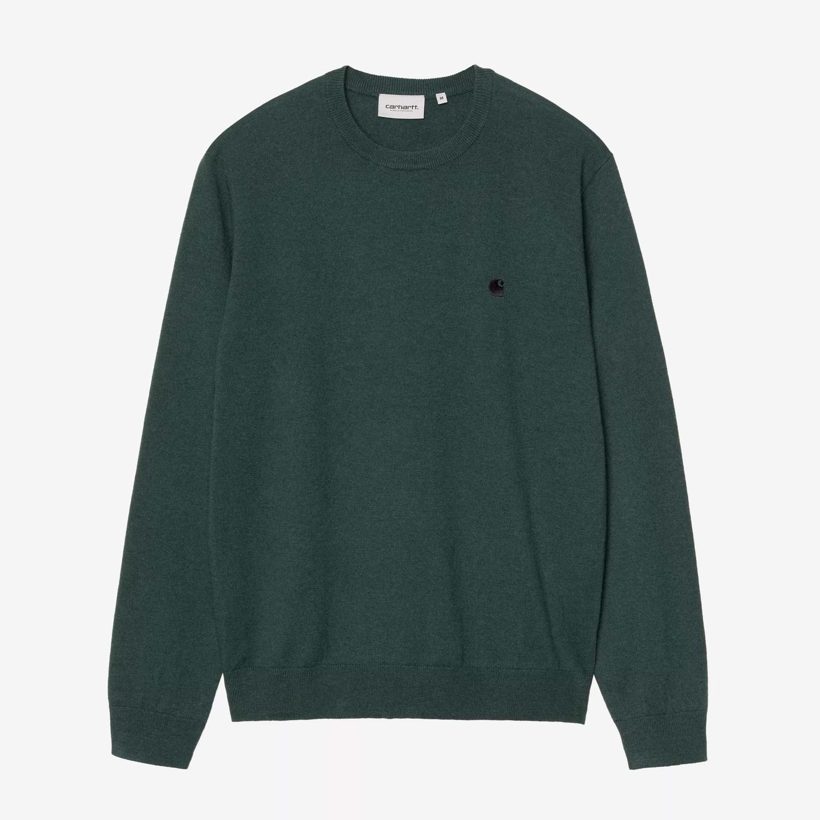 Madison Lambswool Sweater dark fir/black
