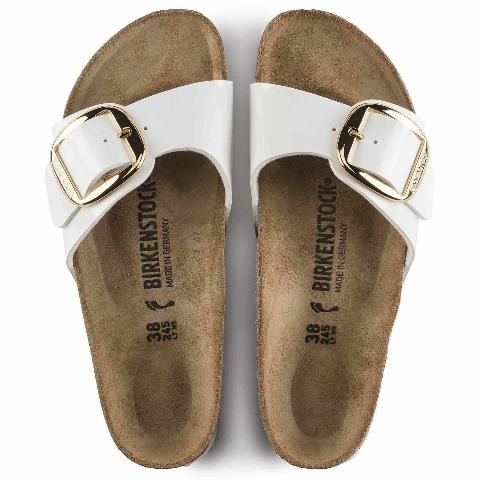 Madrid Big Buckle Narrow Fit Patent white - Image 5