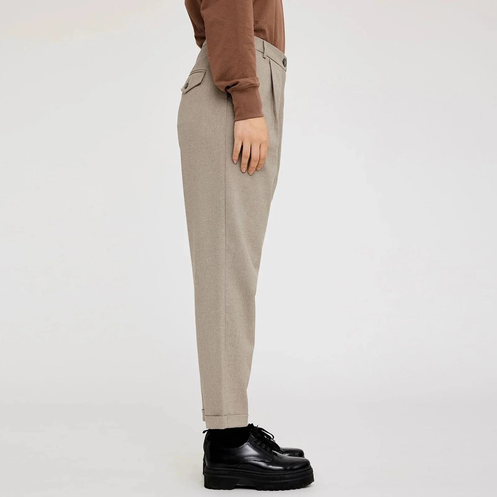 MalouFV 438 Trousers dark sand melange - Image 3